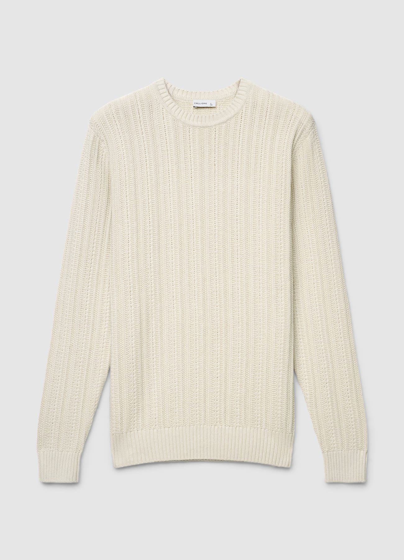 Maglia a trecce con girocollo - Image 5