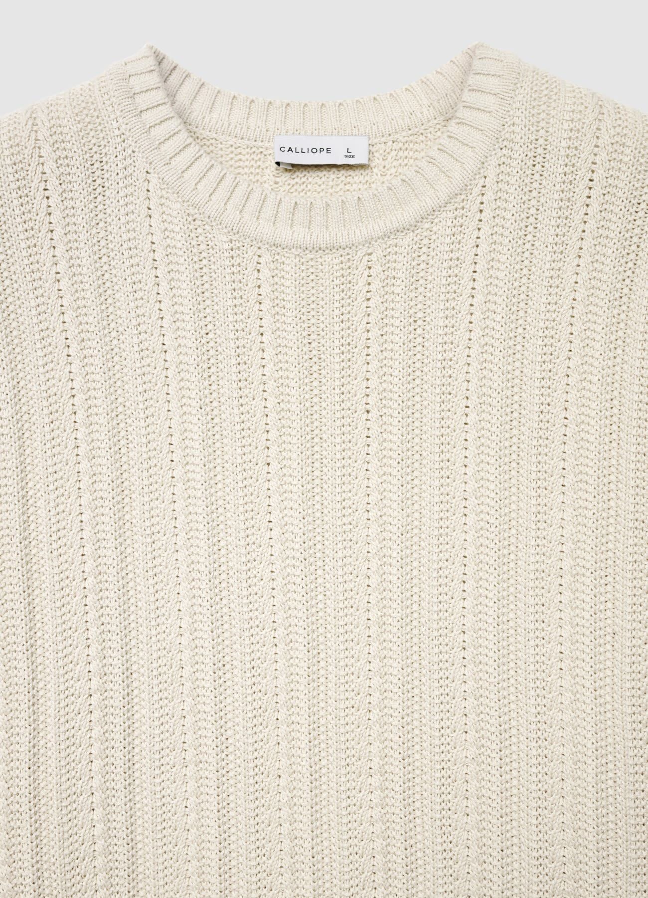 Maglia a trecce con girocollo - Image 6