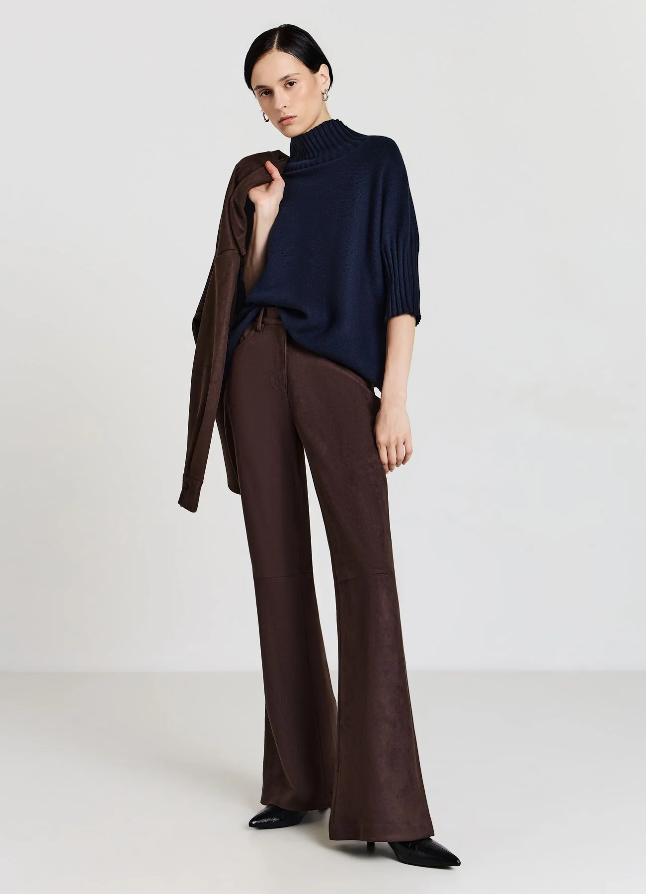 Maglia con collo cratere e maniche 3/4 - Image 4