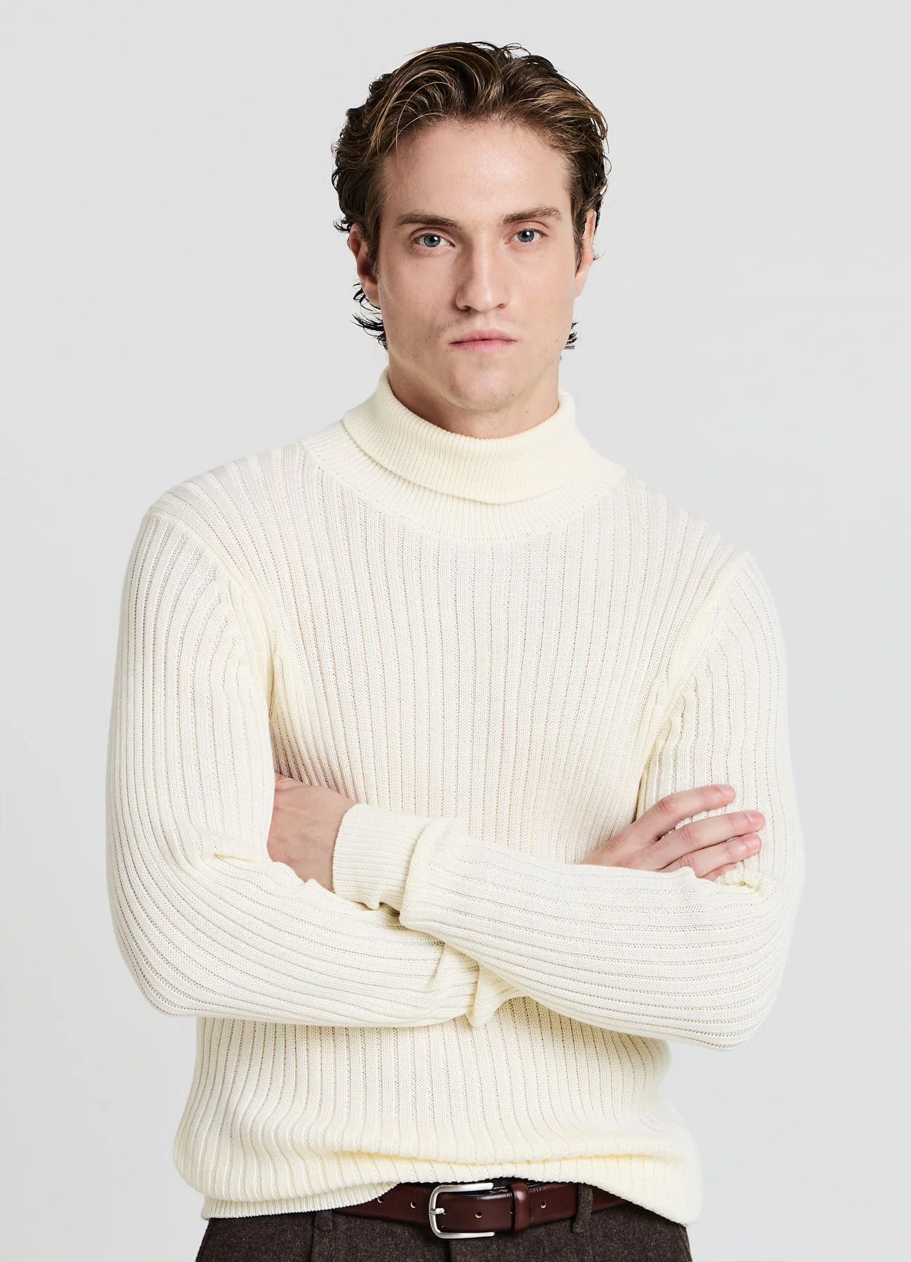 Maglia dolcevita a coste - Image 3