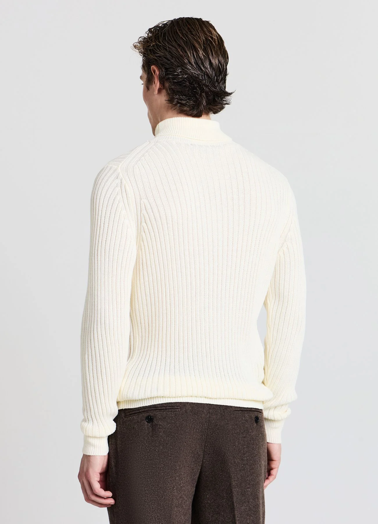 Maglia dolcevita a coste - Image 4
