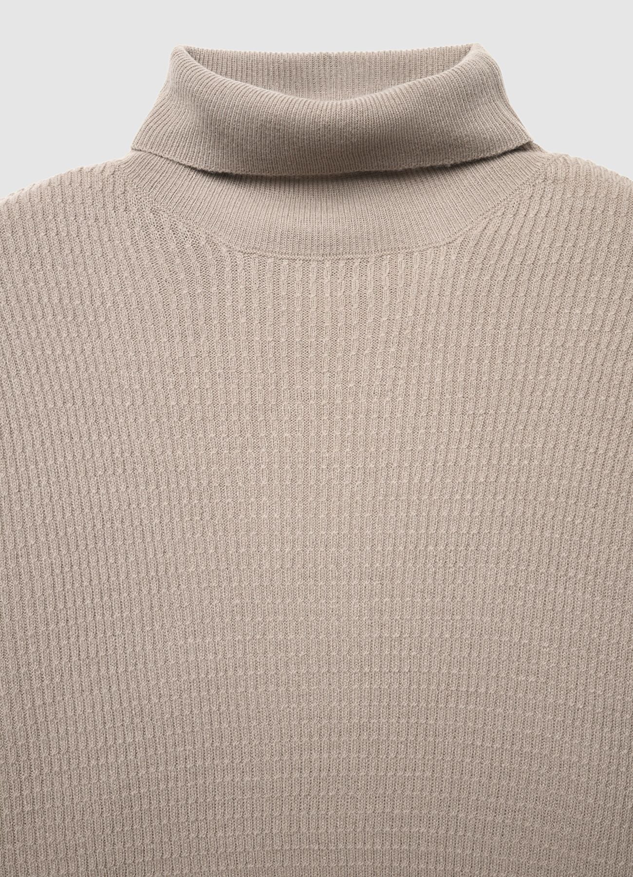 Maglia dolcevita a trama waffle - Image 7