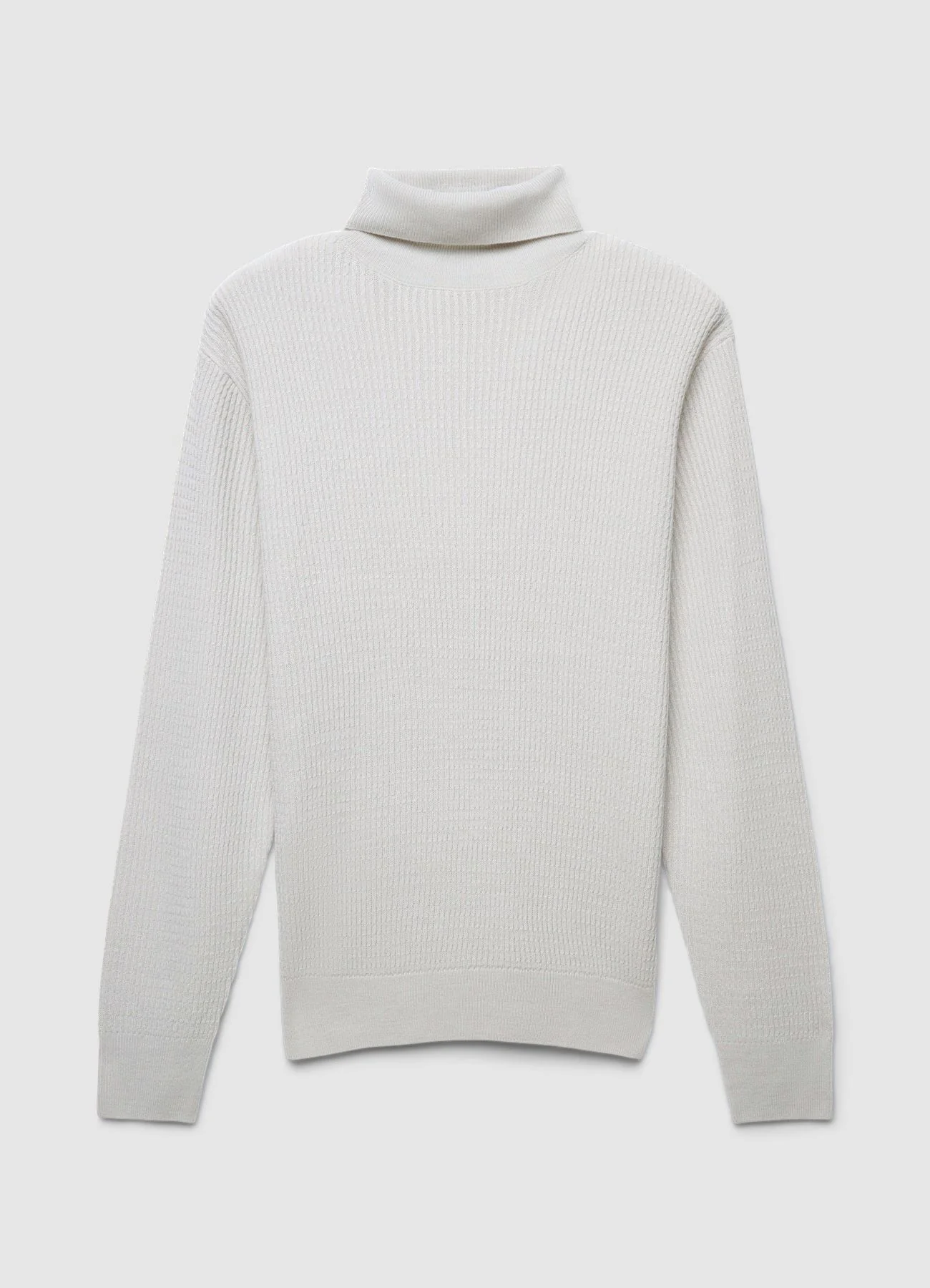 Maglia dolcevita a trama waffle - Image 6