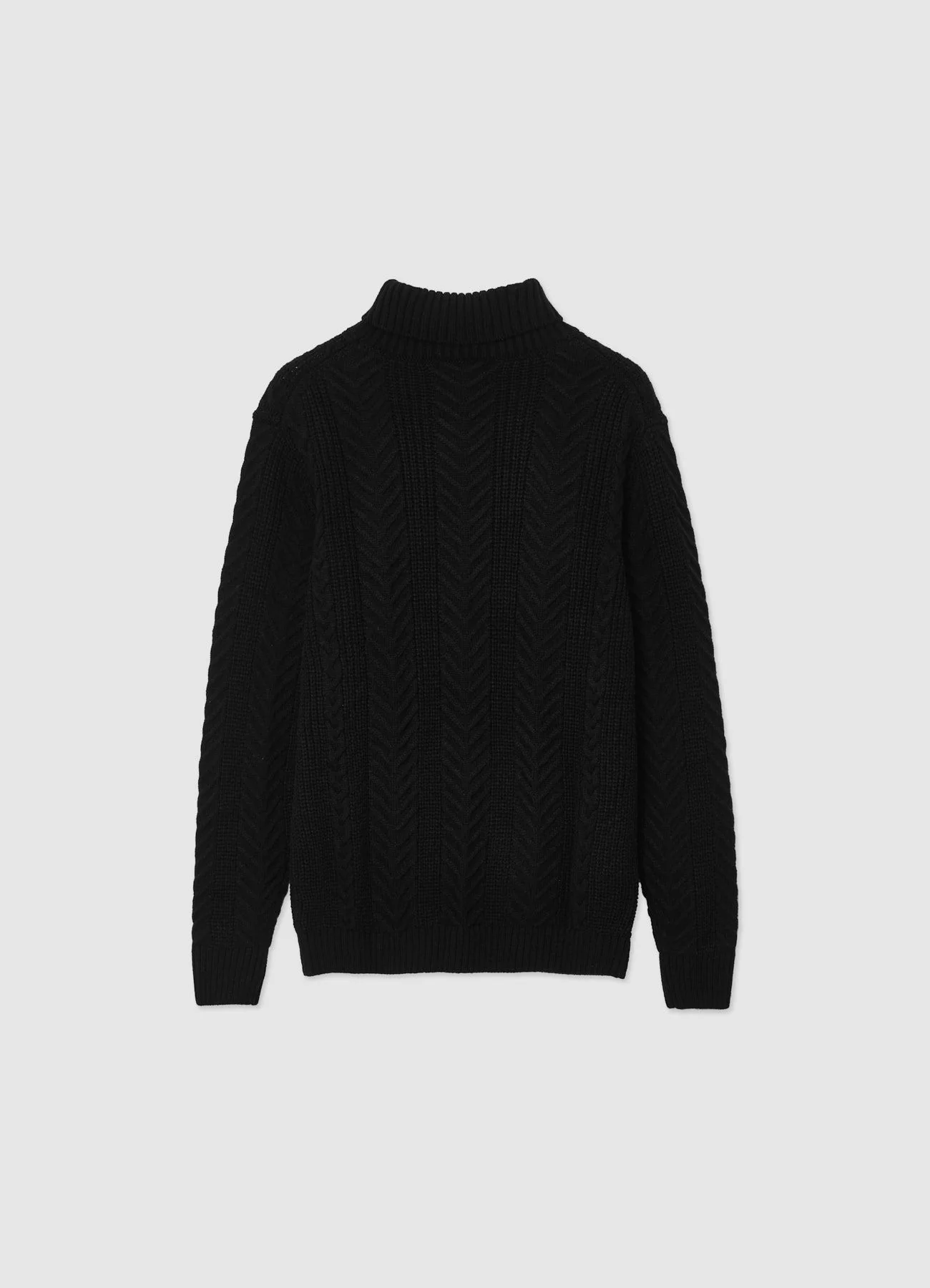 Maglia dolcevita a trecce - Image 4