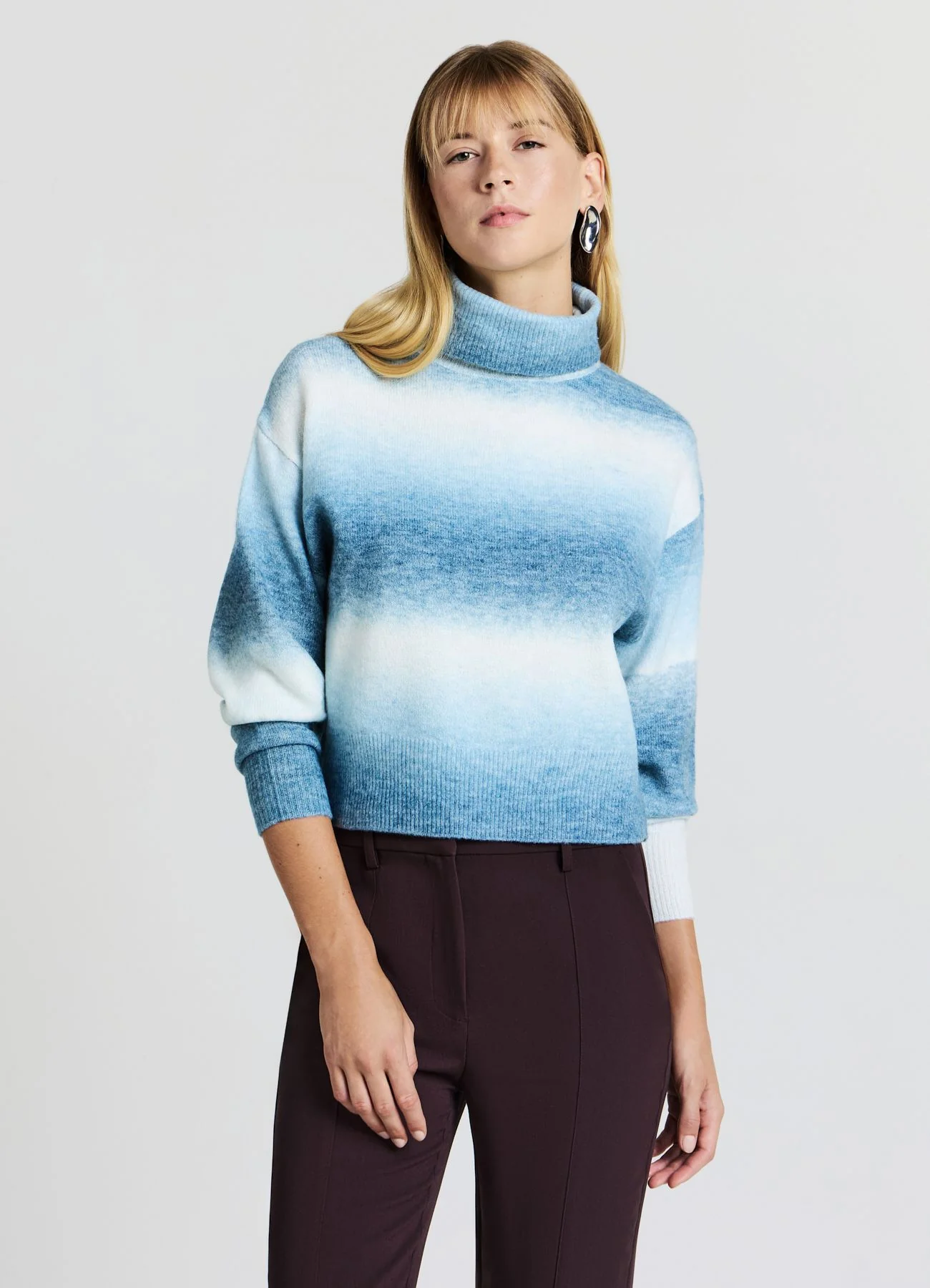 Maglia dolcevita fantasia sfumata - Image 2