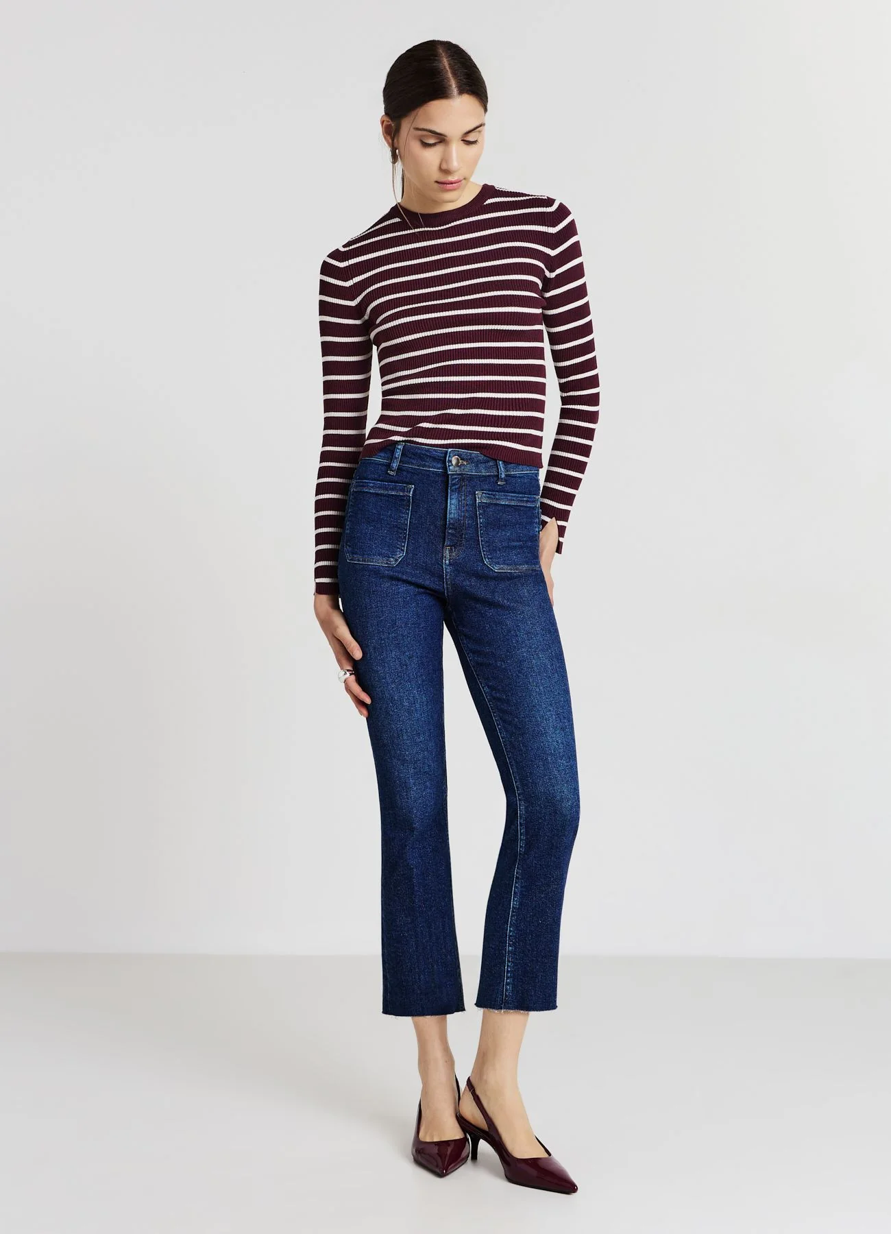Maglia  girocollo a righe