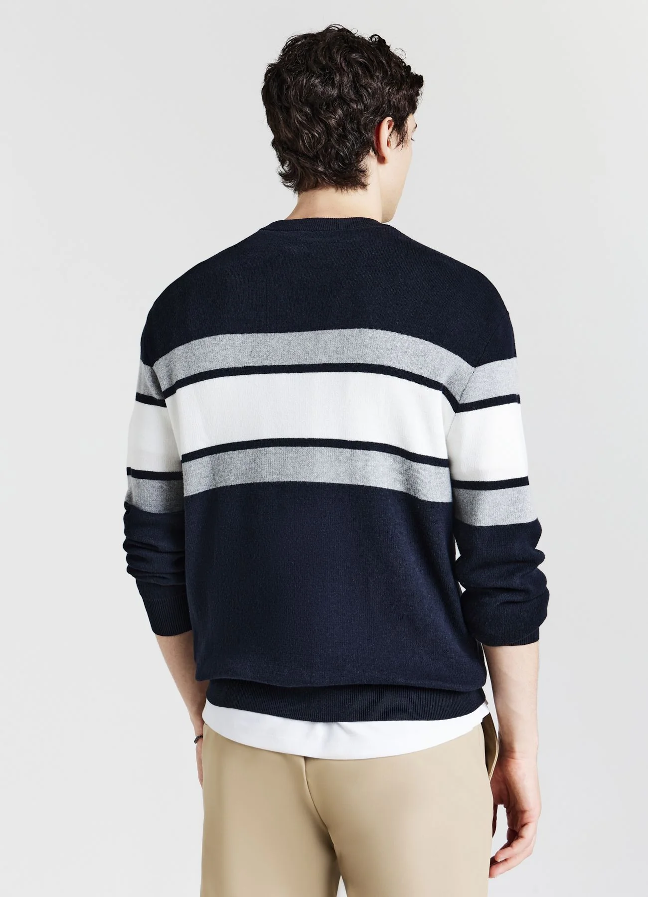 Maglia girocollo con bande - Image 2