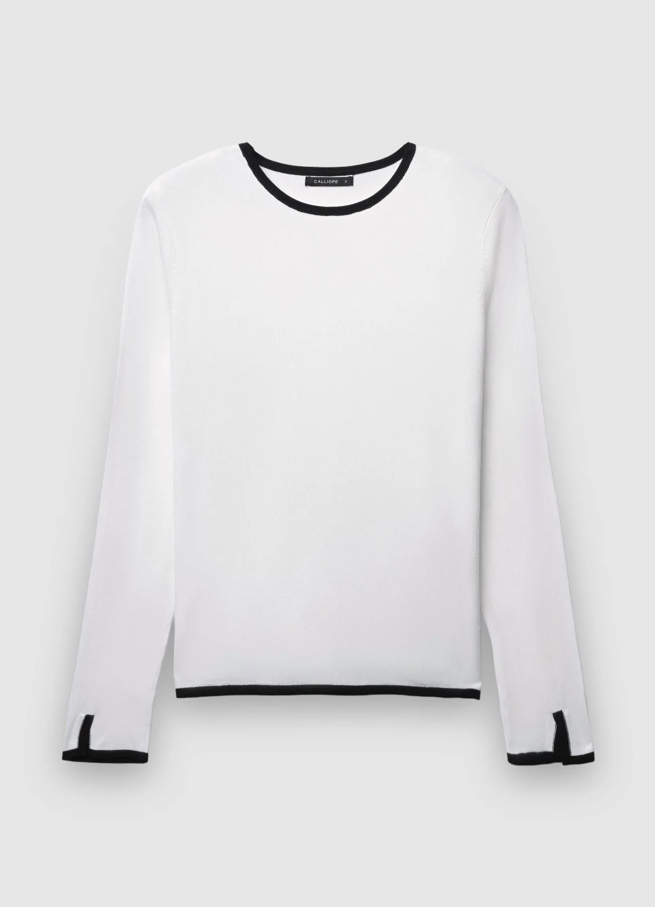 Maglia girocollo con profili a contrasto - Image 5