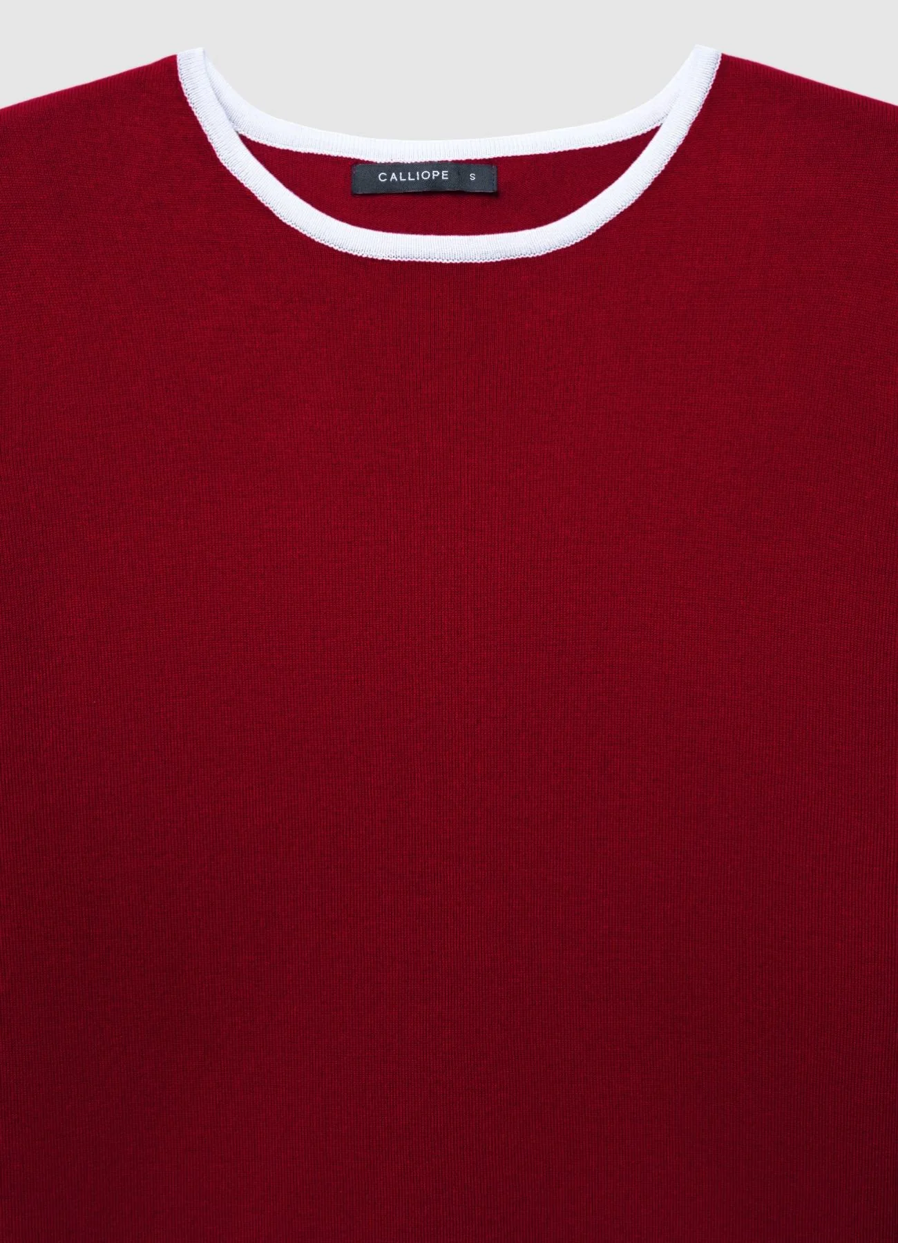 Maglia girocollo con profili a contrasto - Image 4