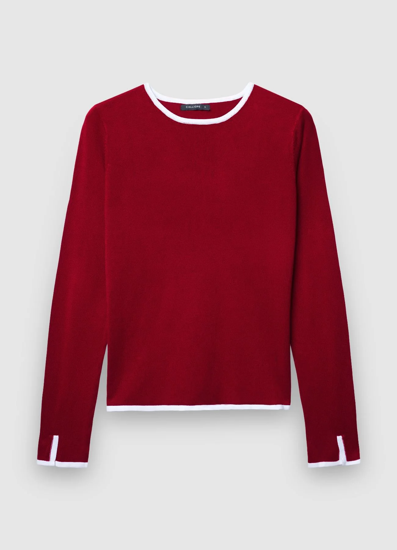 Maglia girocollo con profili a contrasto - Image 5