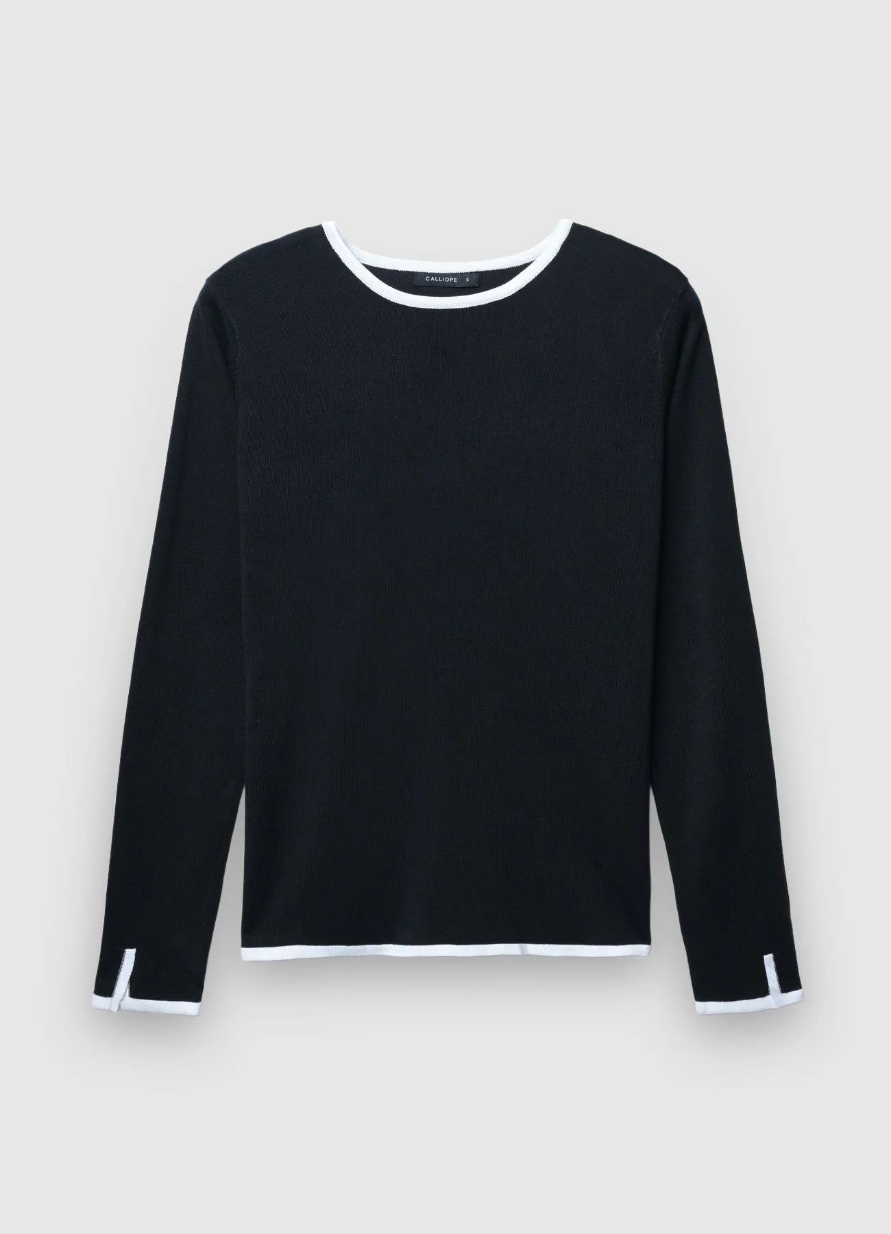Maglia girocollo con profili a contrasto - Image 4
