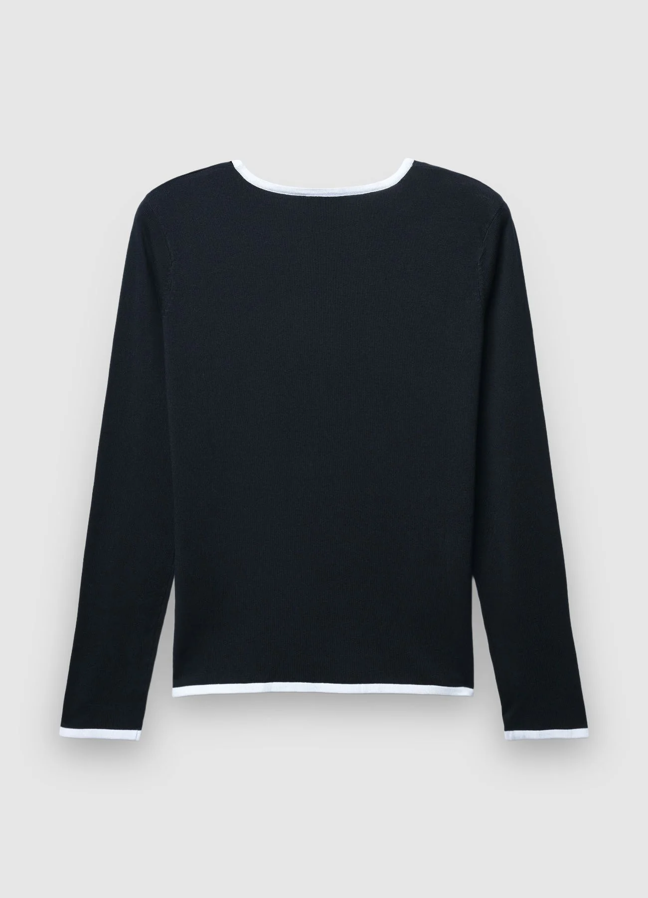 Maglia girocollo con profili a contrasto - Image 6