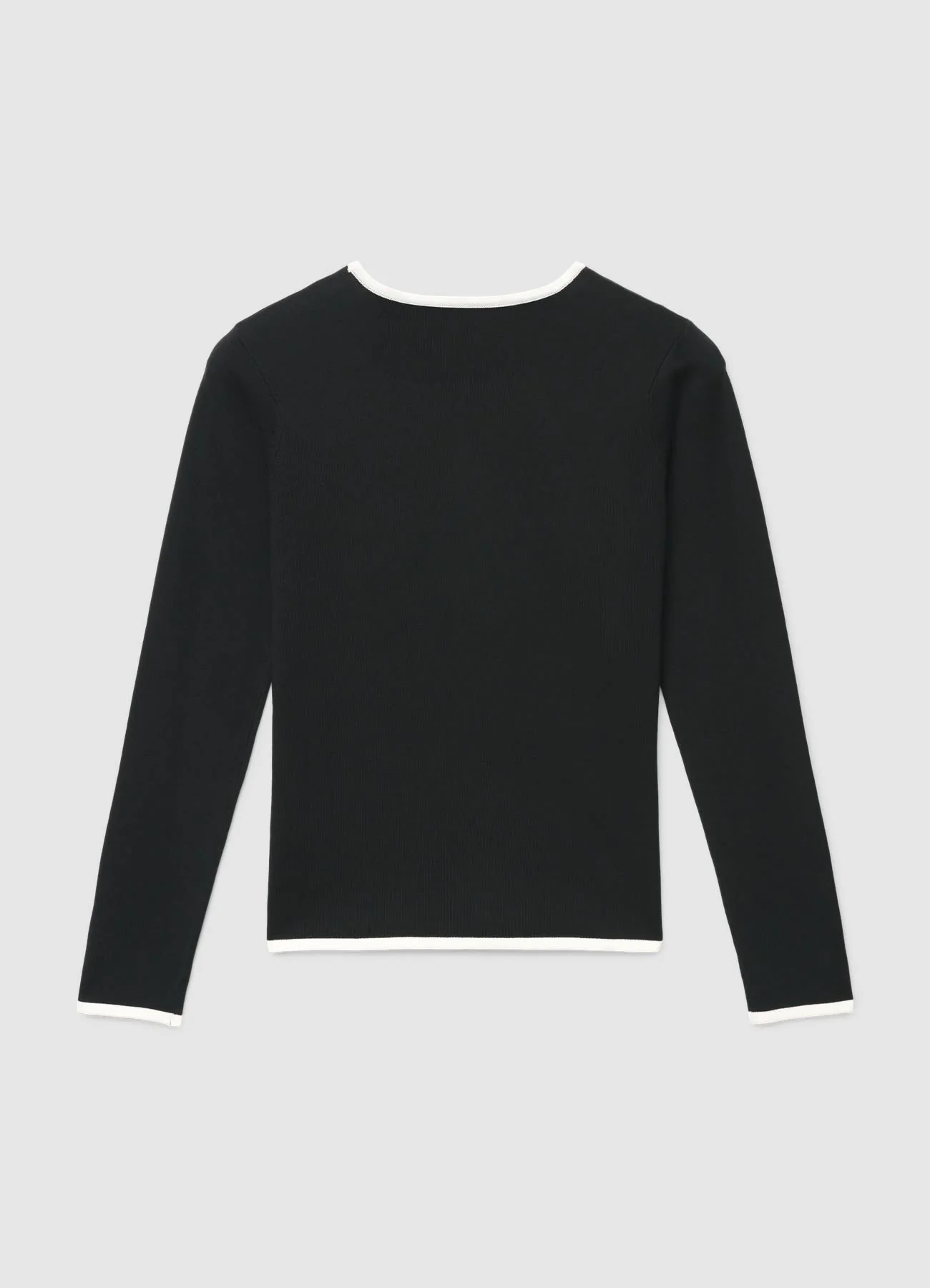 Maglia girocollo con profili a contrasto - Image 5
