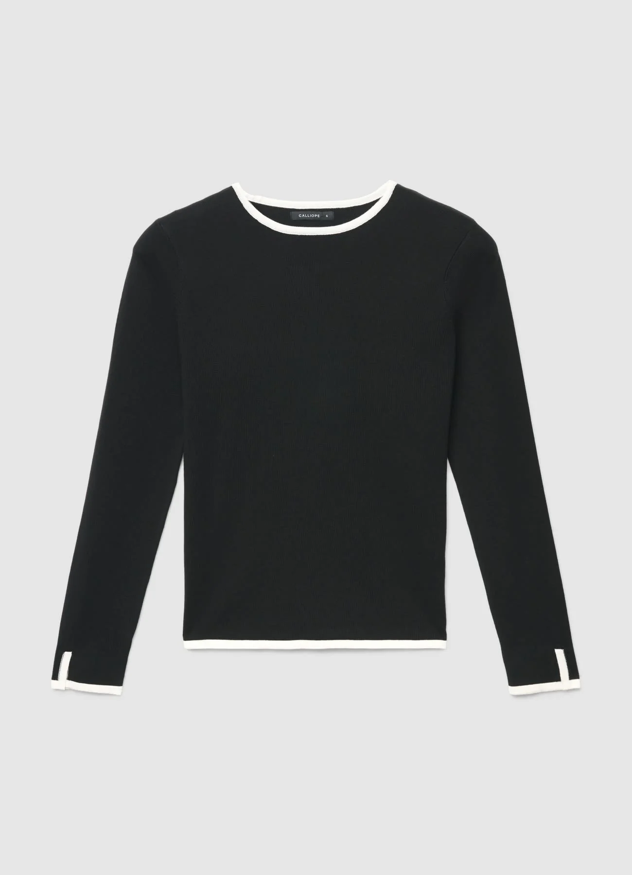 Maglia girocollo con profili a contrasto - Image 6