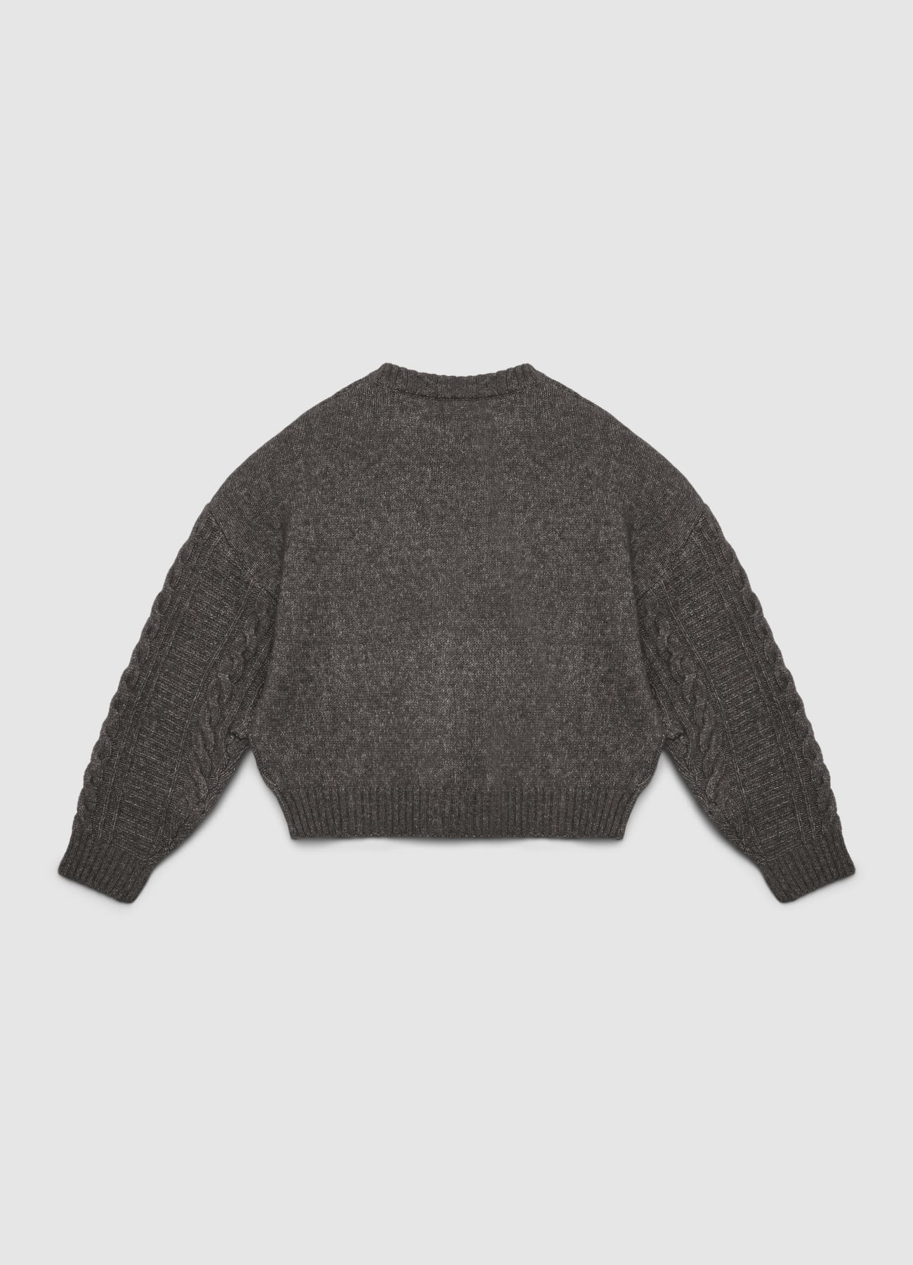 Maglia girocollo con trecce - Image 5