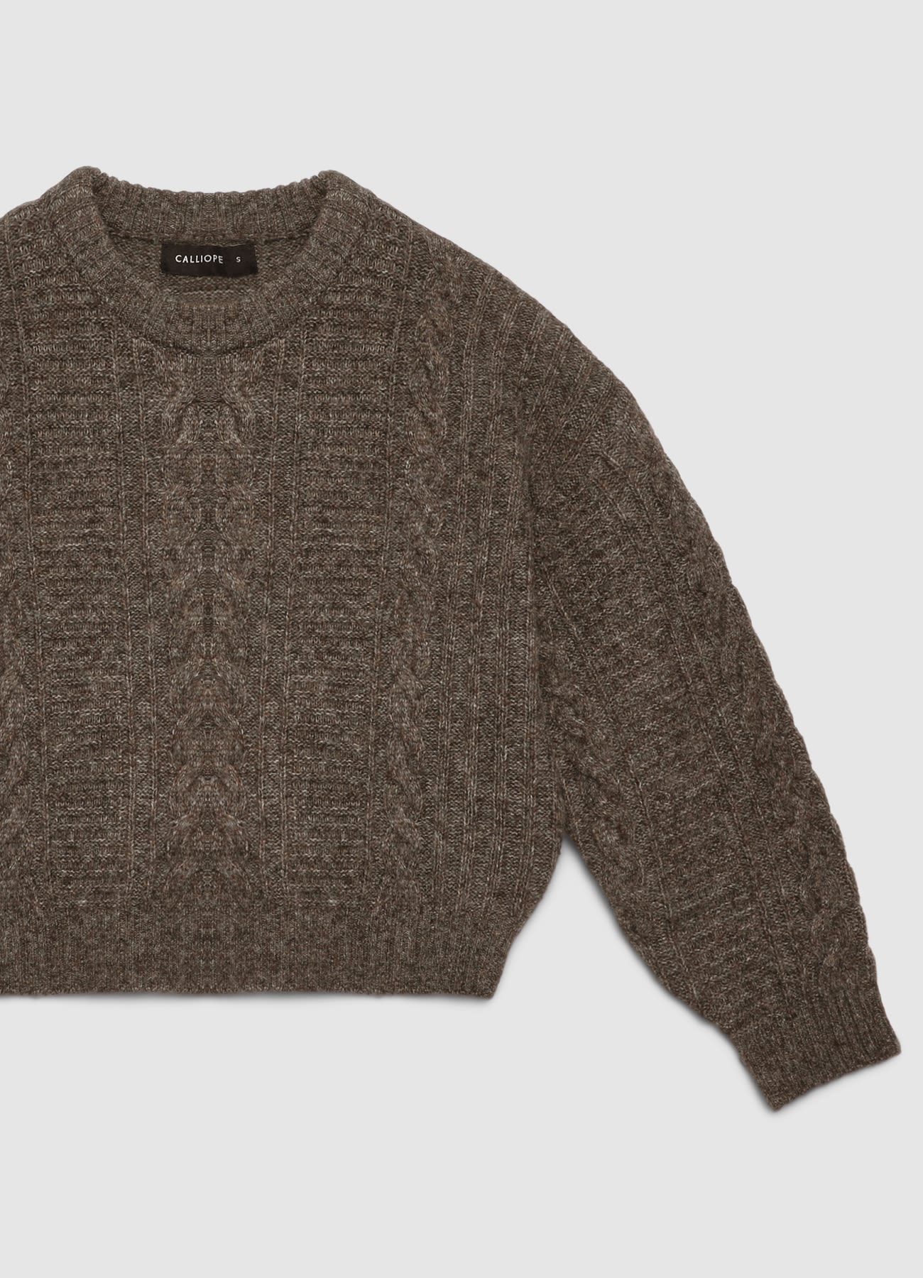 Maglia girocollo con trecce - Image 6