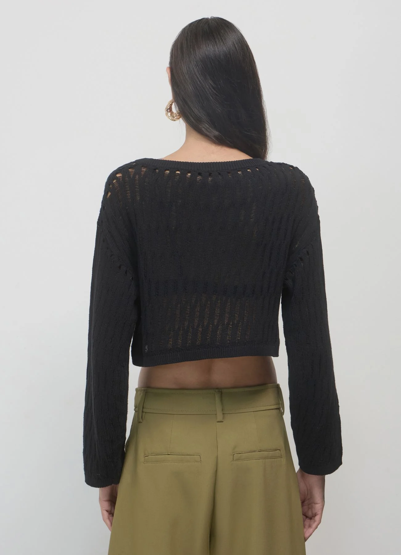 Maglia girocollo traforata - Image 2