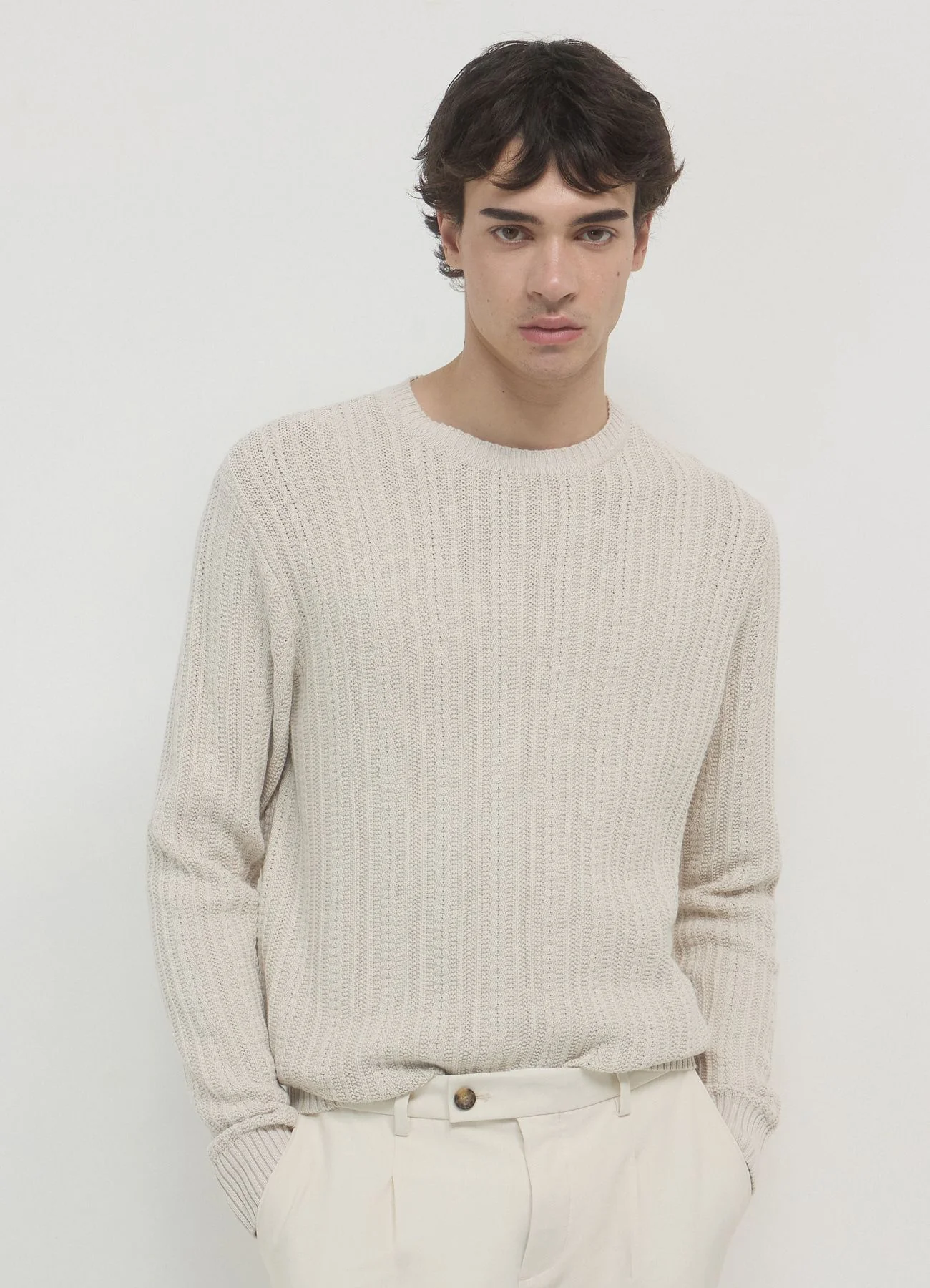 Maglia girocollo trecce - Image 2