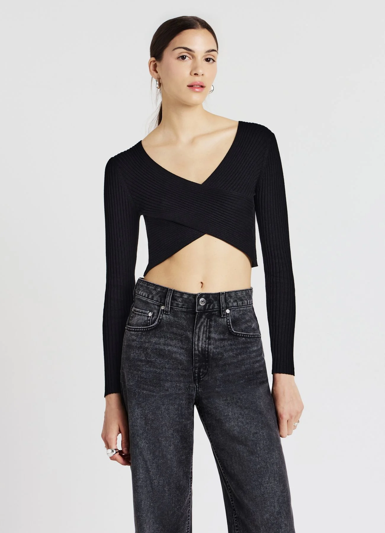 Maglia incrociata a costine - Image 7