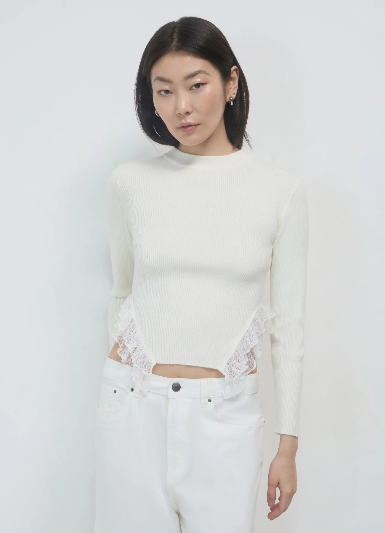 Maglia inserti frill pizzo - Image 3