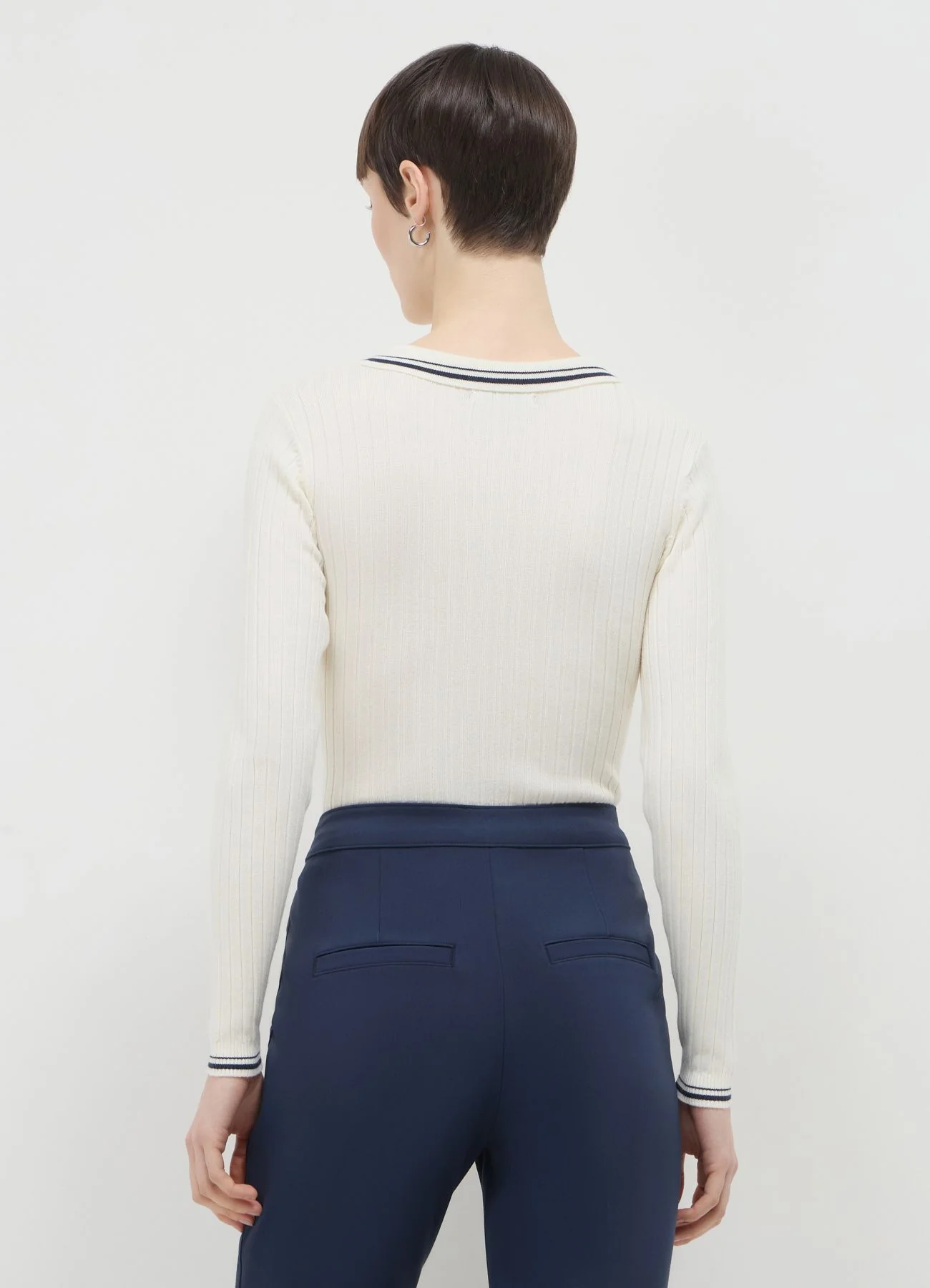 Maglia polo a trecce