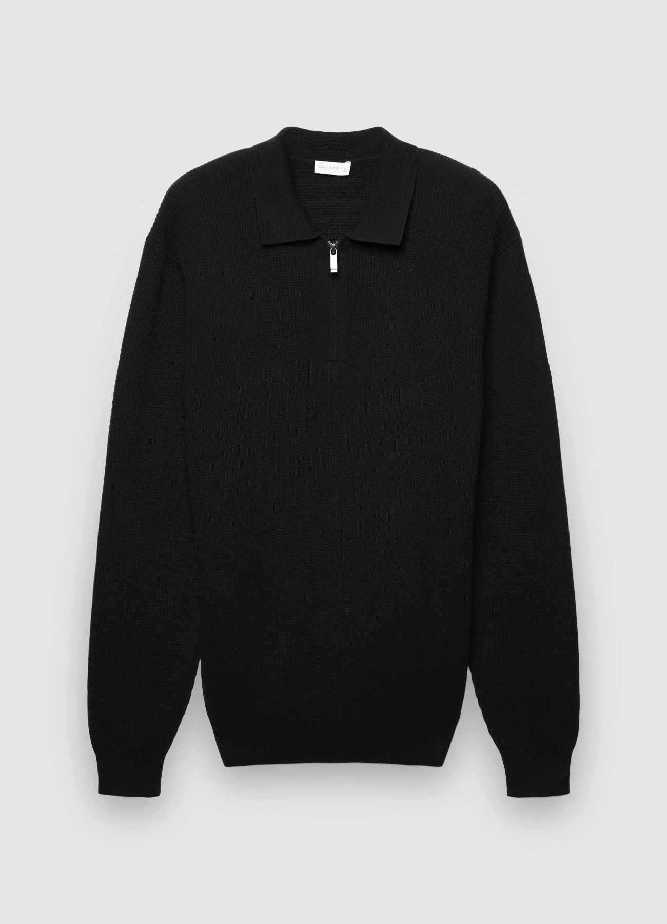 Maglia polo con zip a coste - Image 6