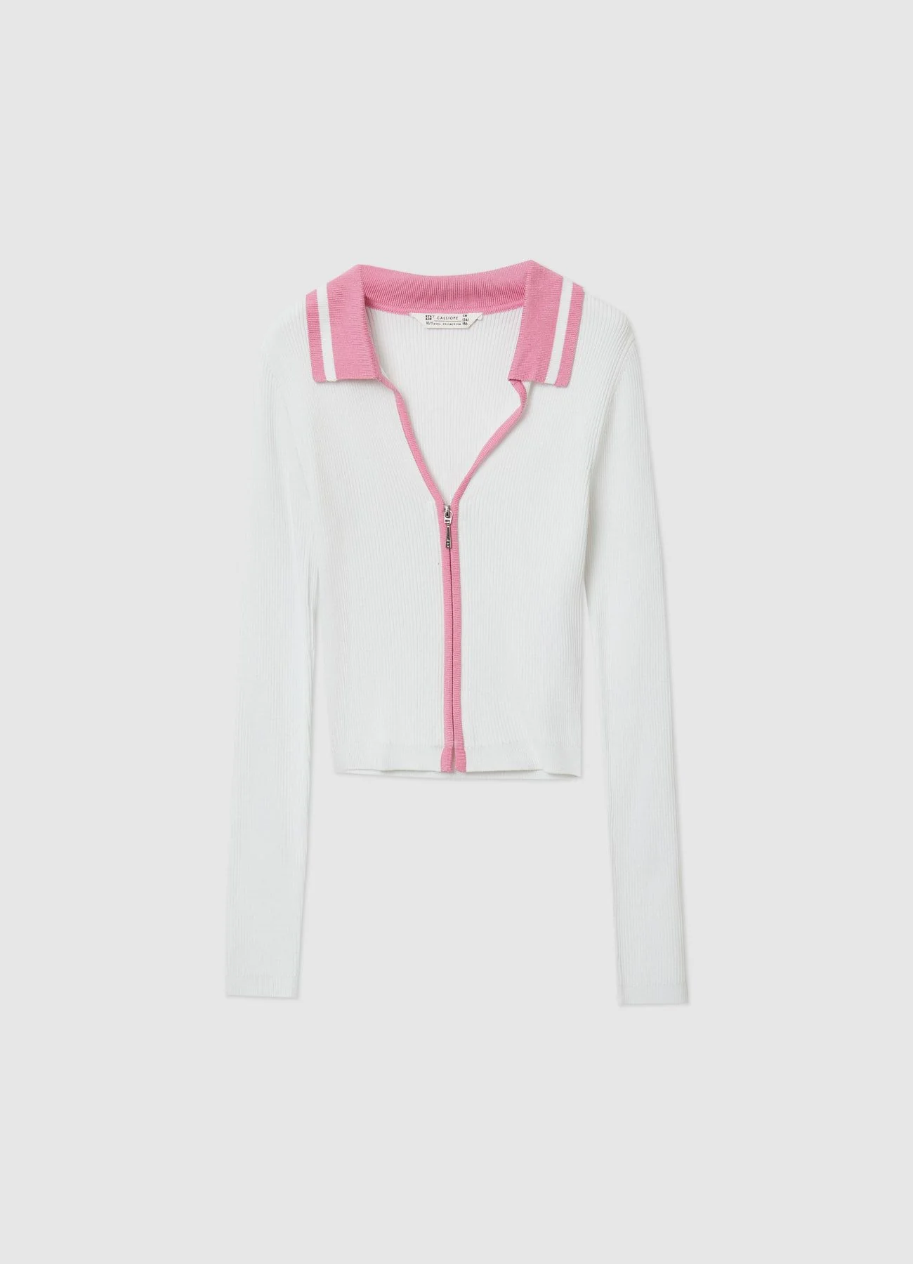 Maglia polo con zip e profili a contrasto - Image 3