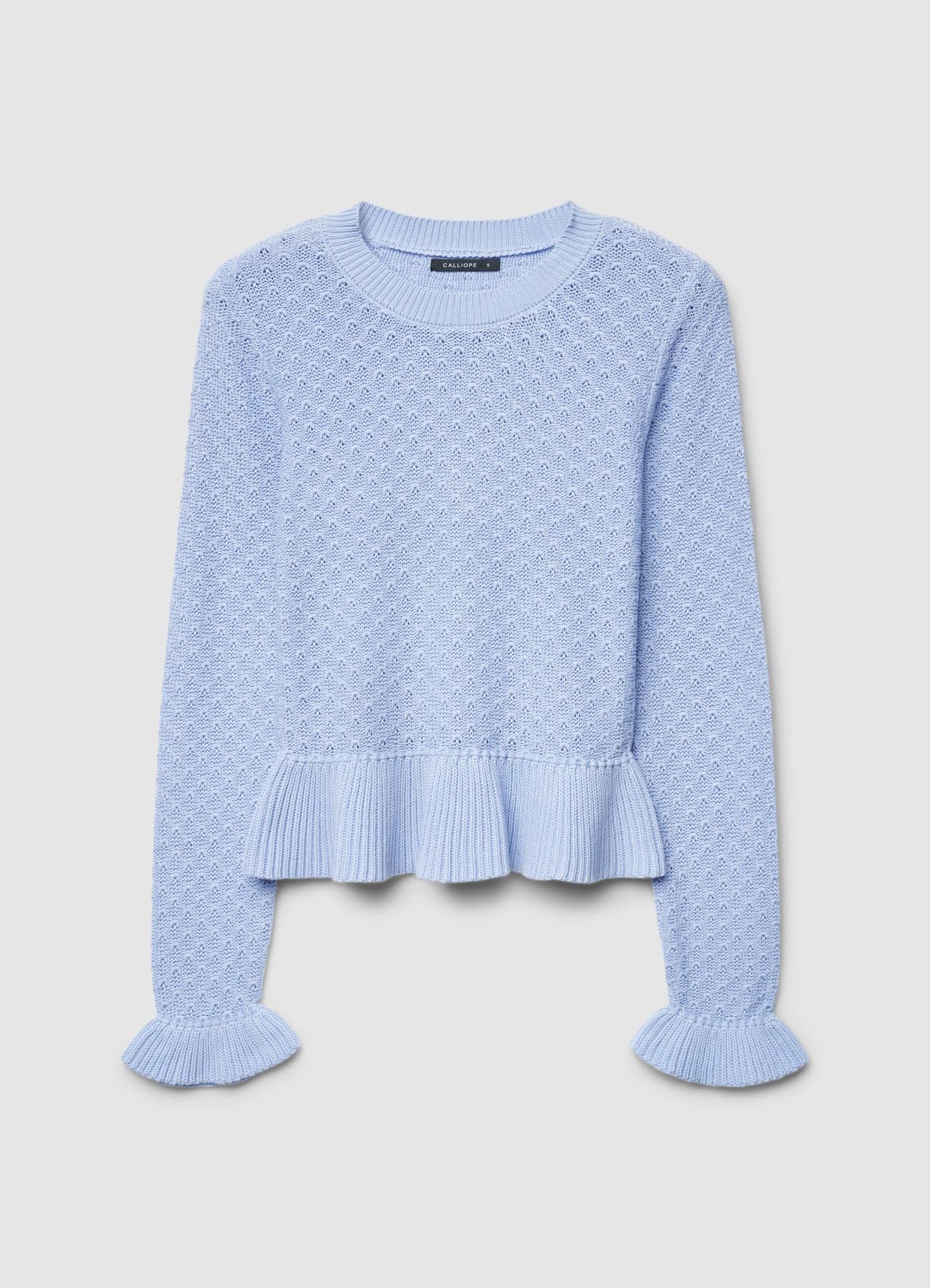 Maglia tessuto pointelle con balze - Image 5