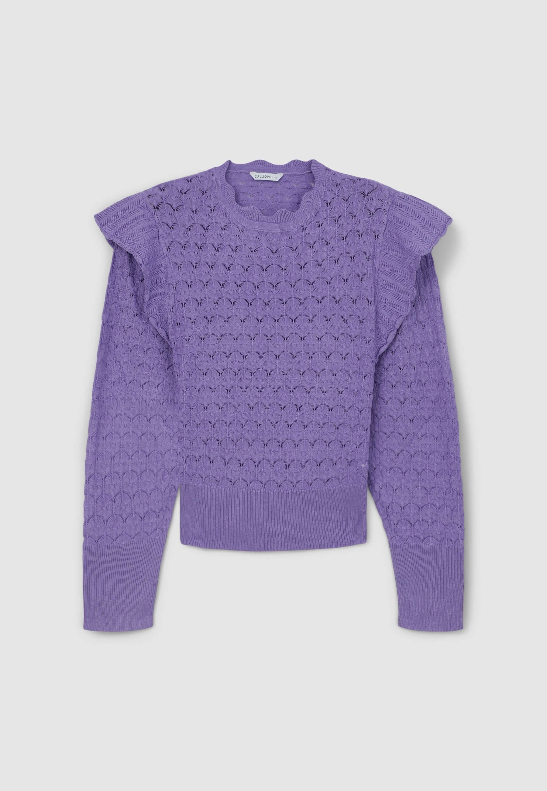 Maglia traforata con volants - Image 2