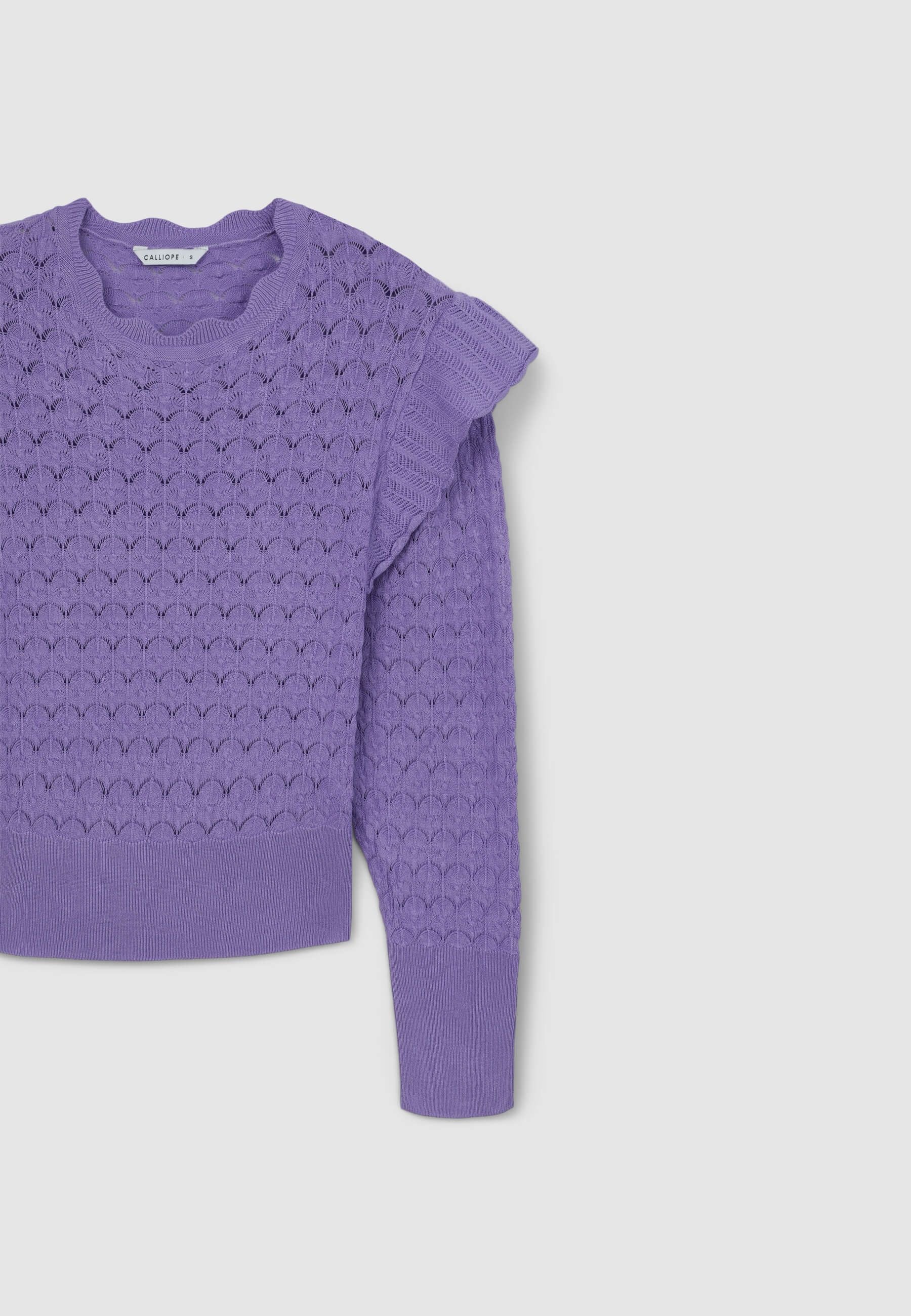 Maglia traforata con volants - Image 3