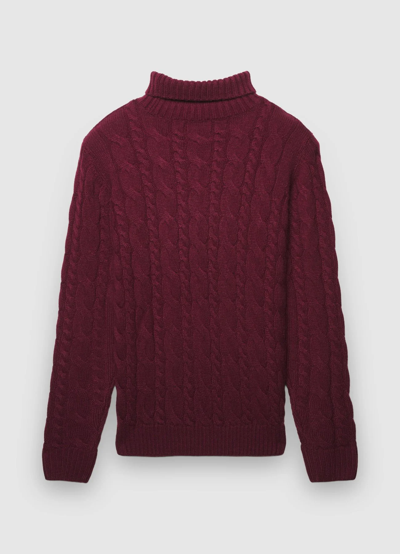 Maglione dolcevita con trecce - Image 4
