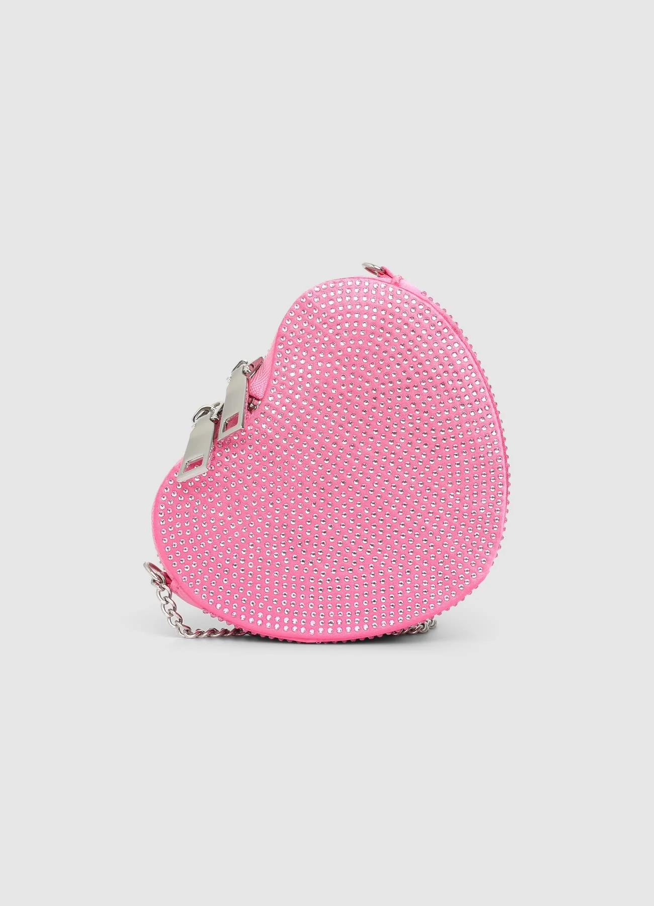 Mini bag a cuore con strass