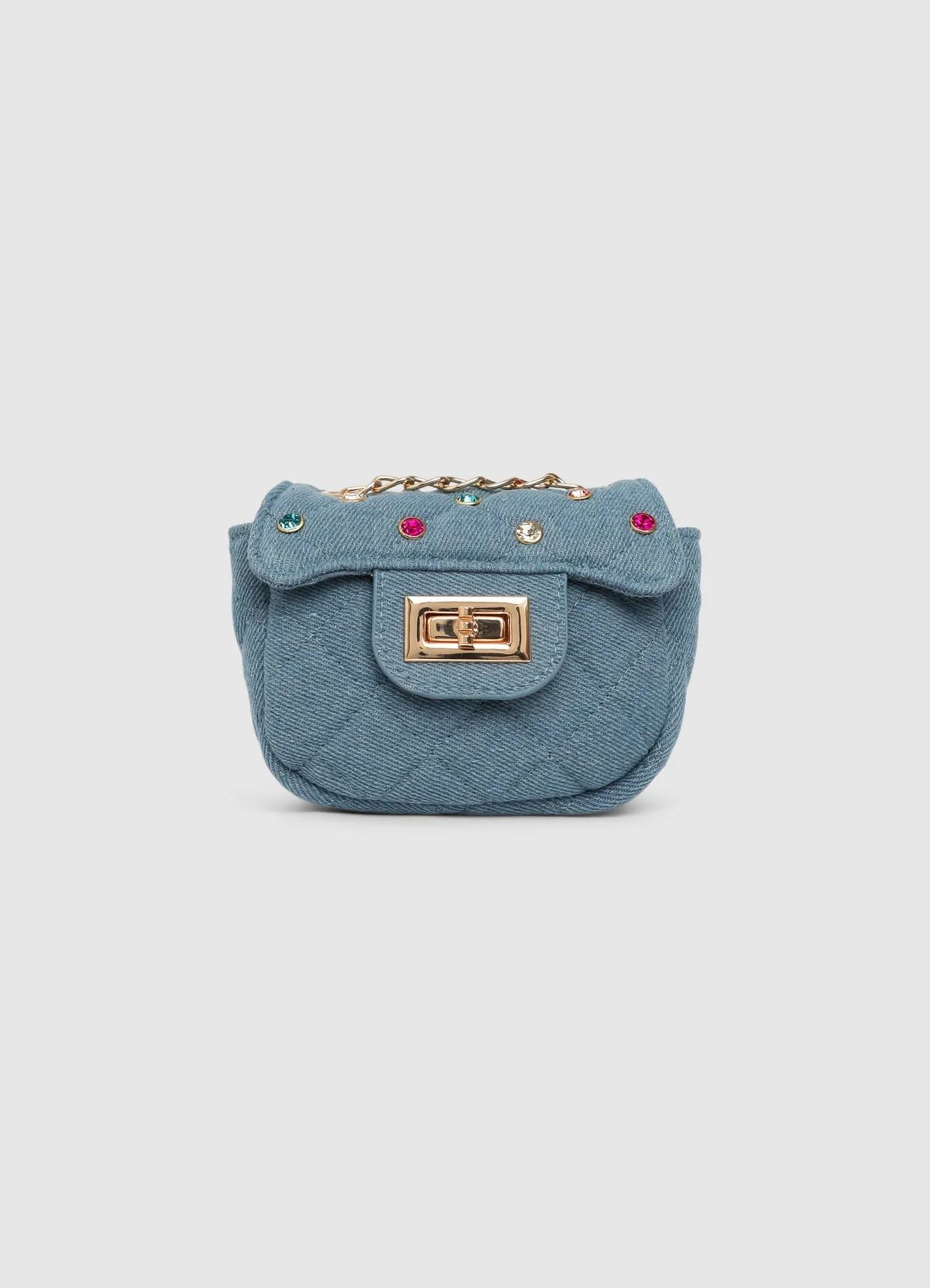 Mini bag denim con strass - Image 3