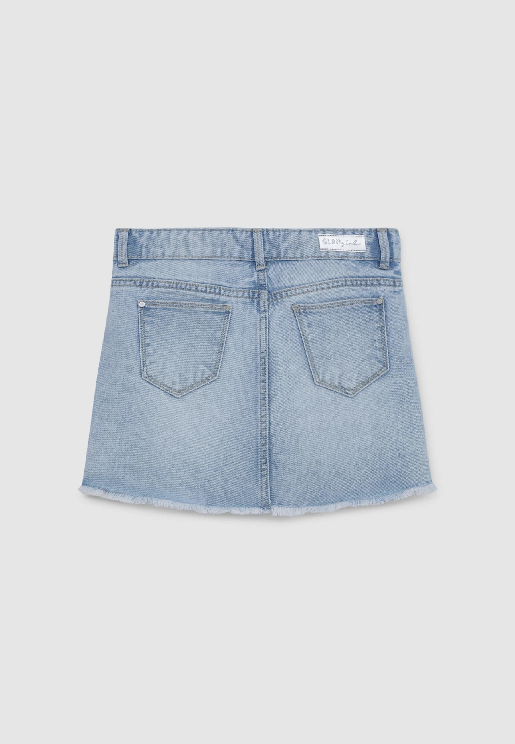 Minigonna denim perle - Image 6