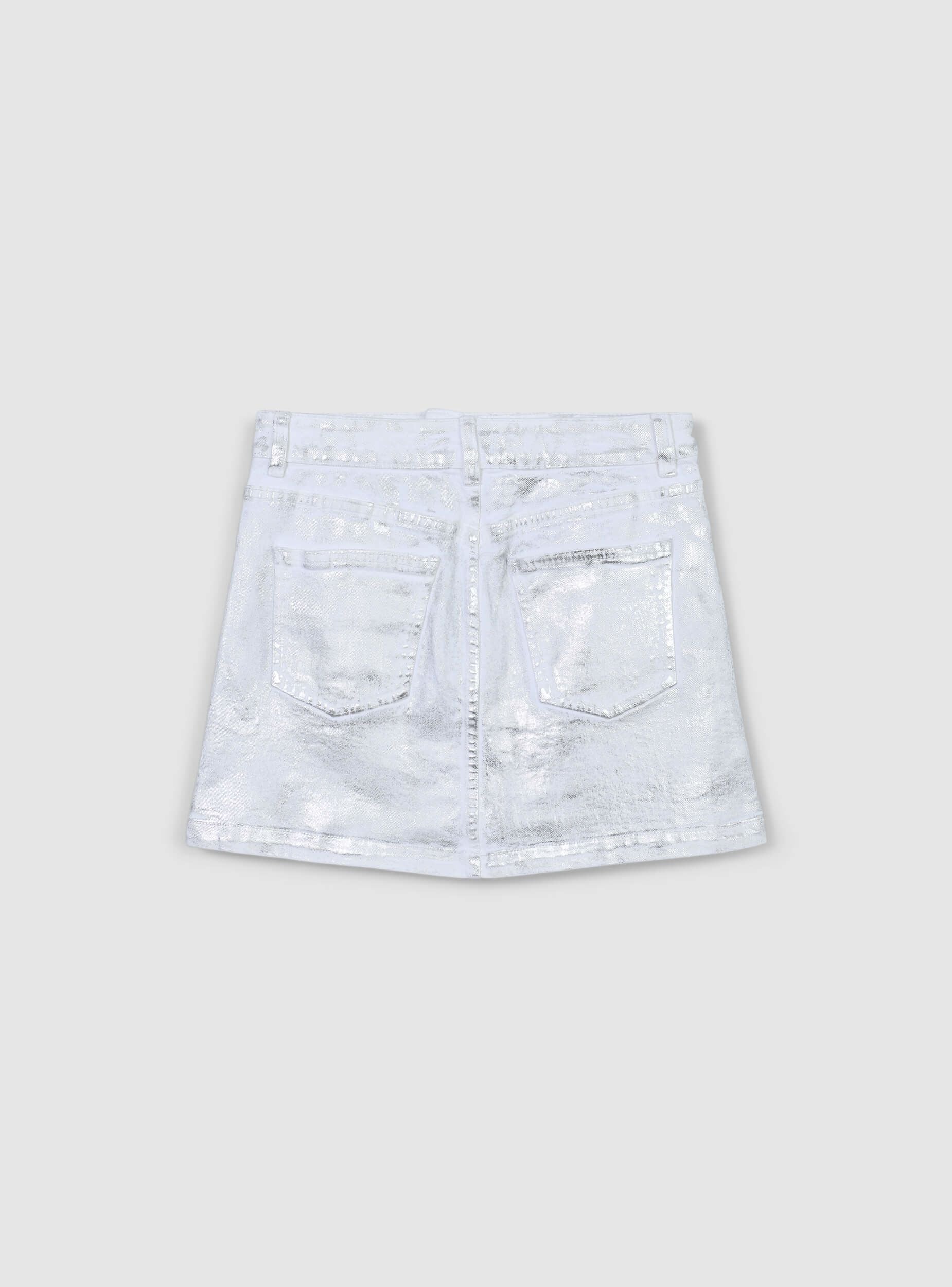 Minigonna denim tessuto spalmato - Image 2