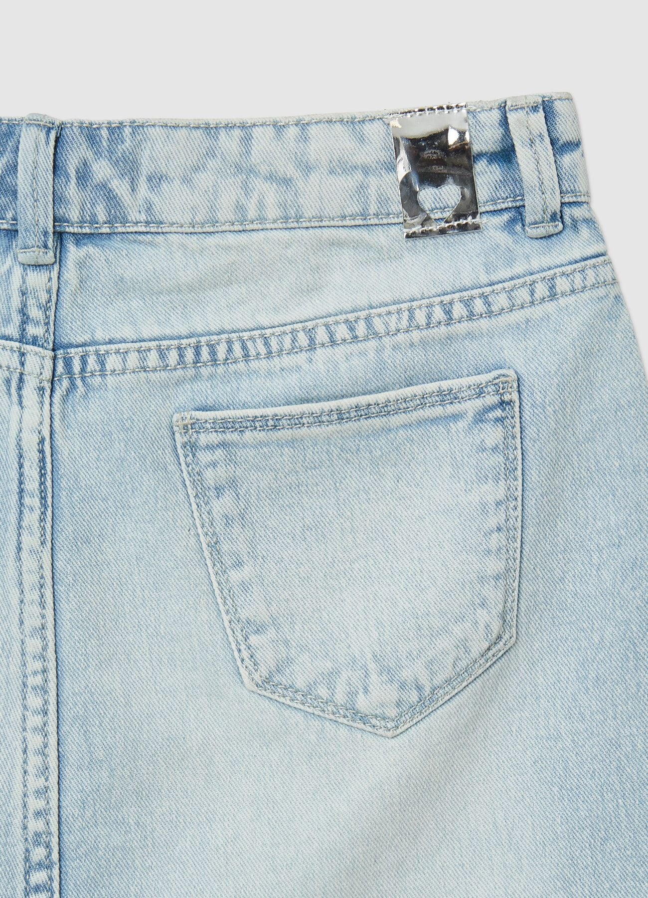 Minigonna in denim con strass