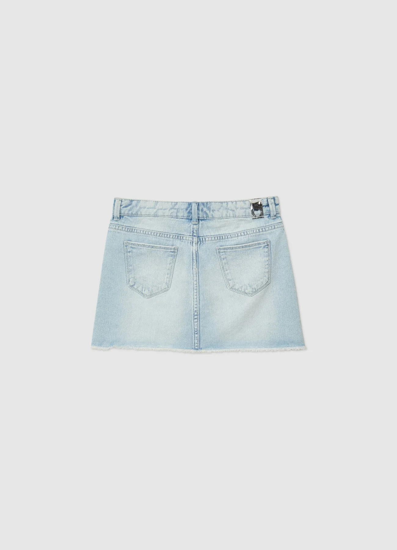 Minigonna in denim con strass - Image 2
