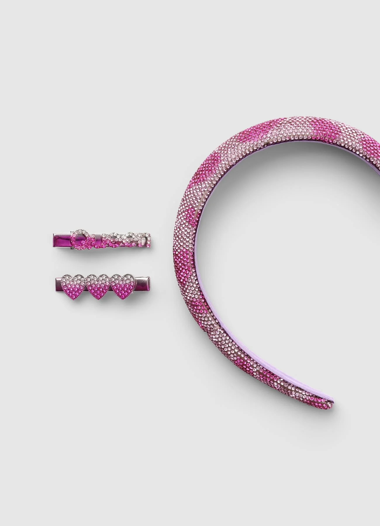 Pack 3 accessori per capelli con strass - Image 2