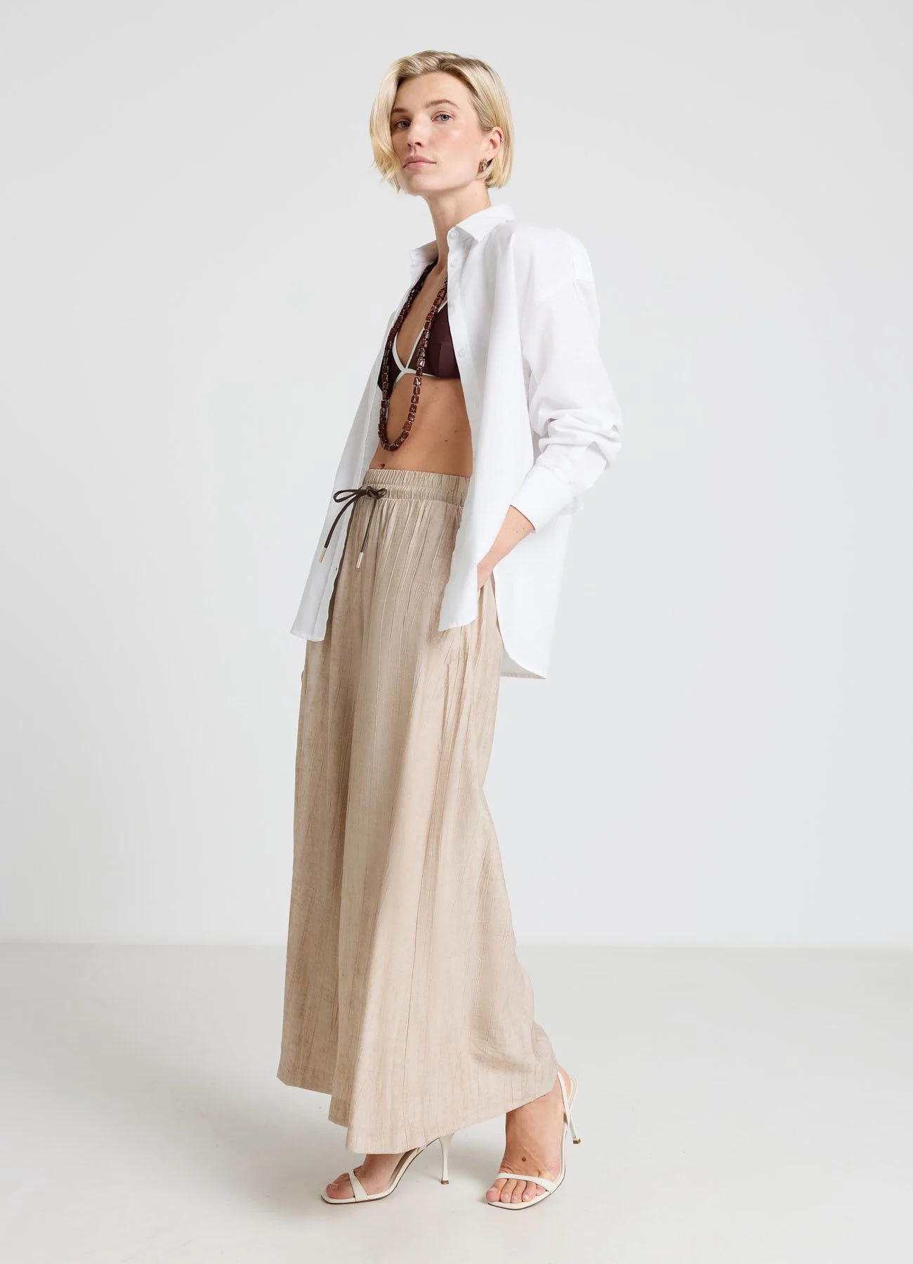 Pantagonna con vita elastica e coulisse