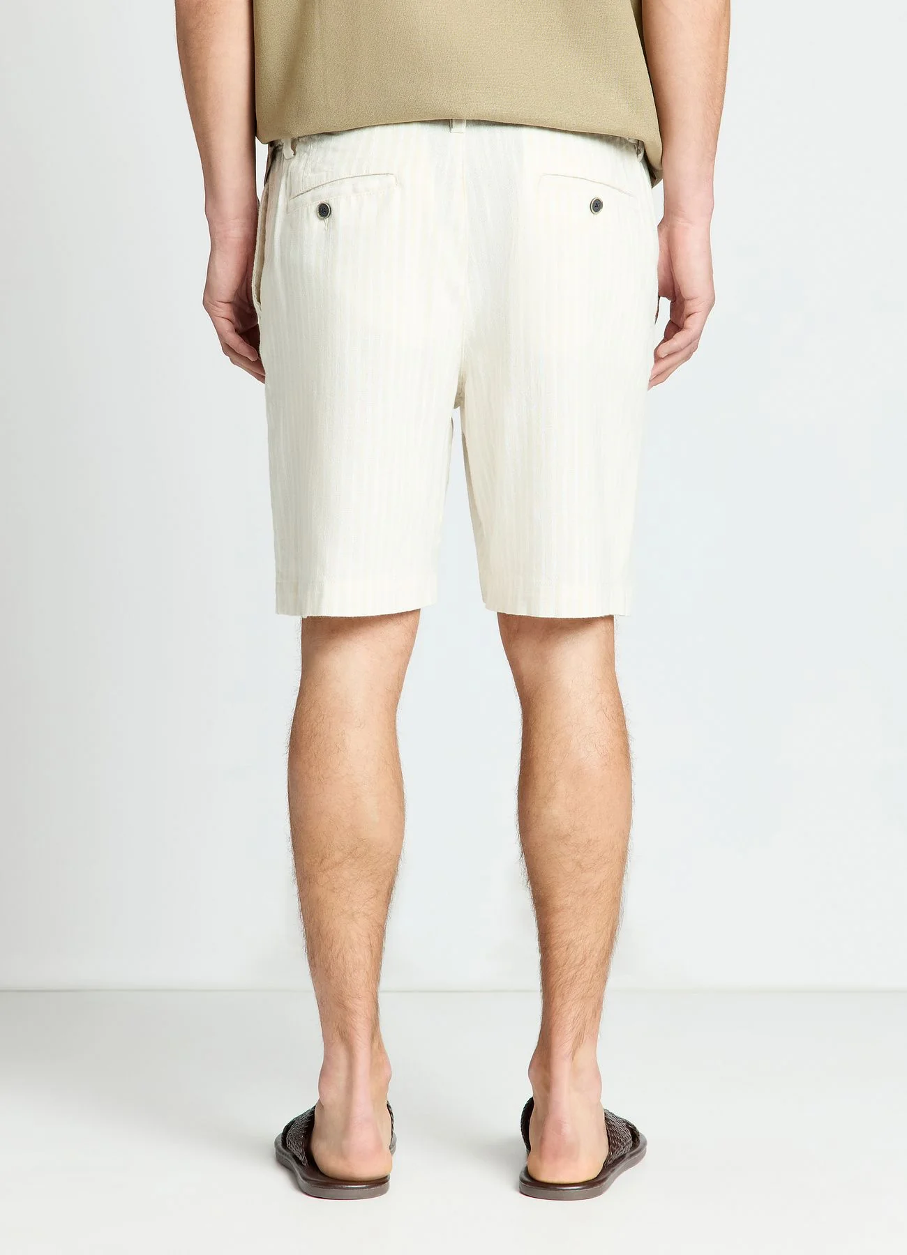 Pantaloncini bermuda a righe con coulisse - Image 2
