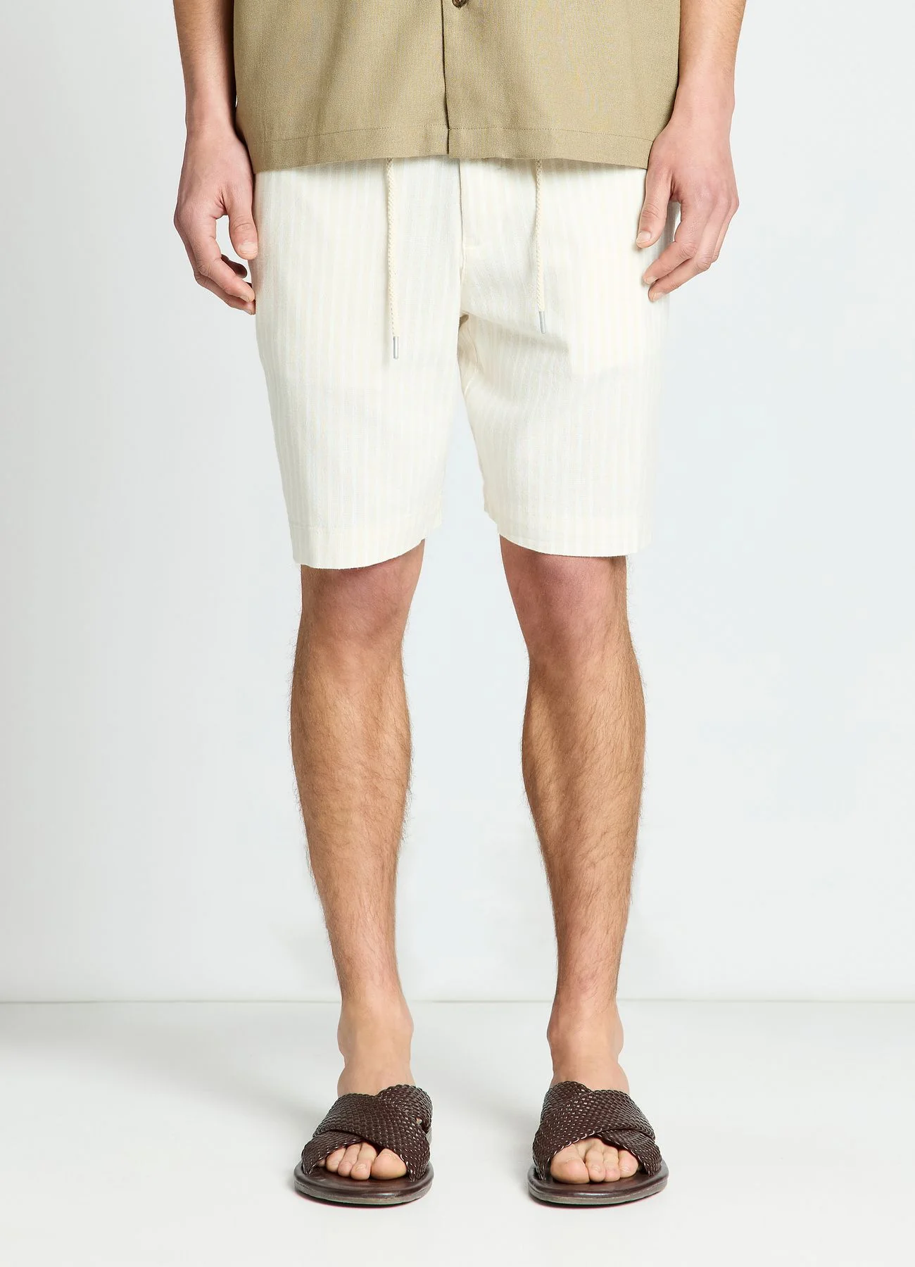 Pantaloncini bermuda a righe con coulisse - Image 3