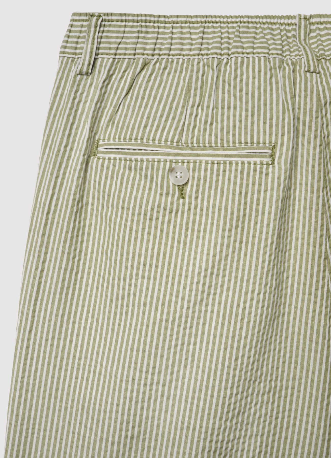 Pantaloncini bermuda a righe con risvolto - Image 5