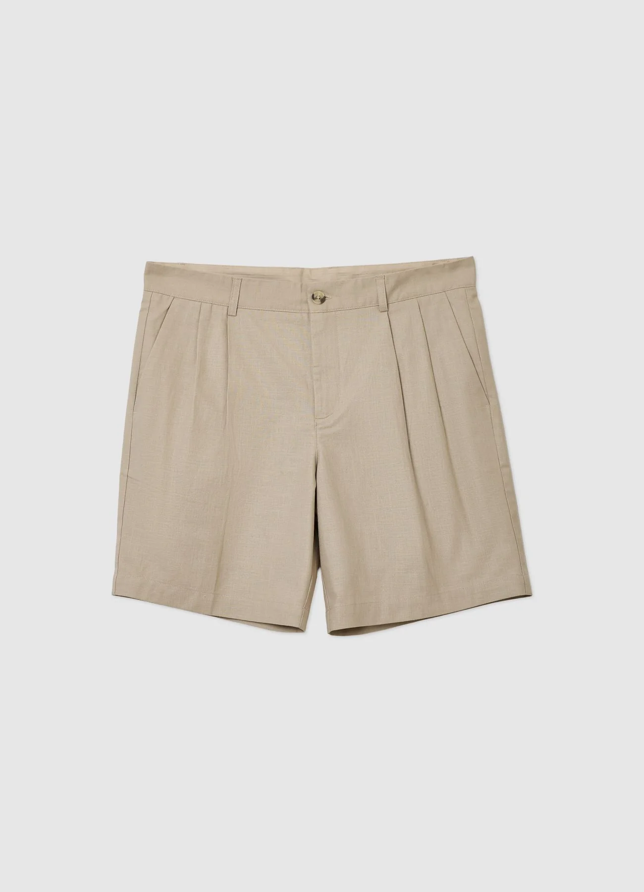 Pantaloncini bermuda con pinces a tinta unita - Image 4
