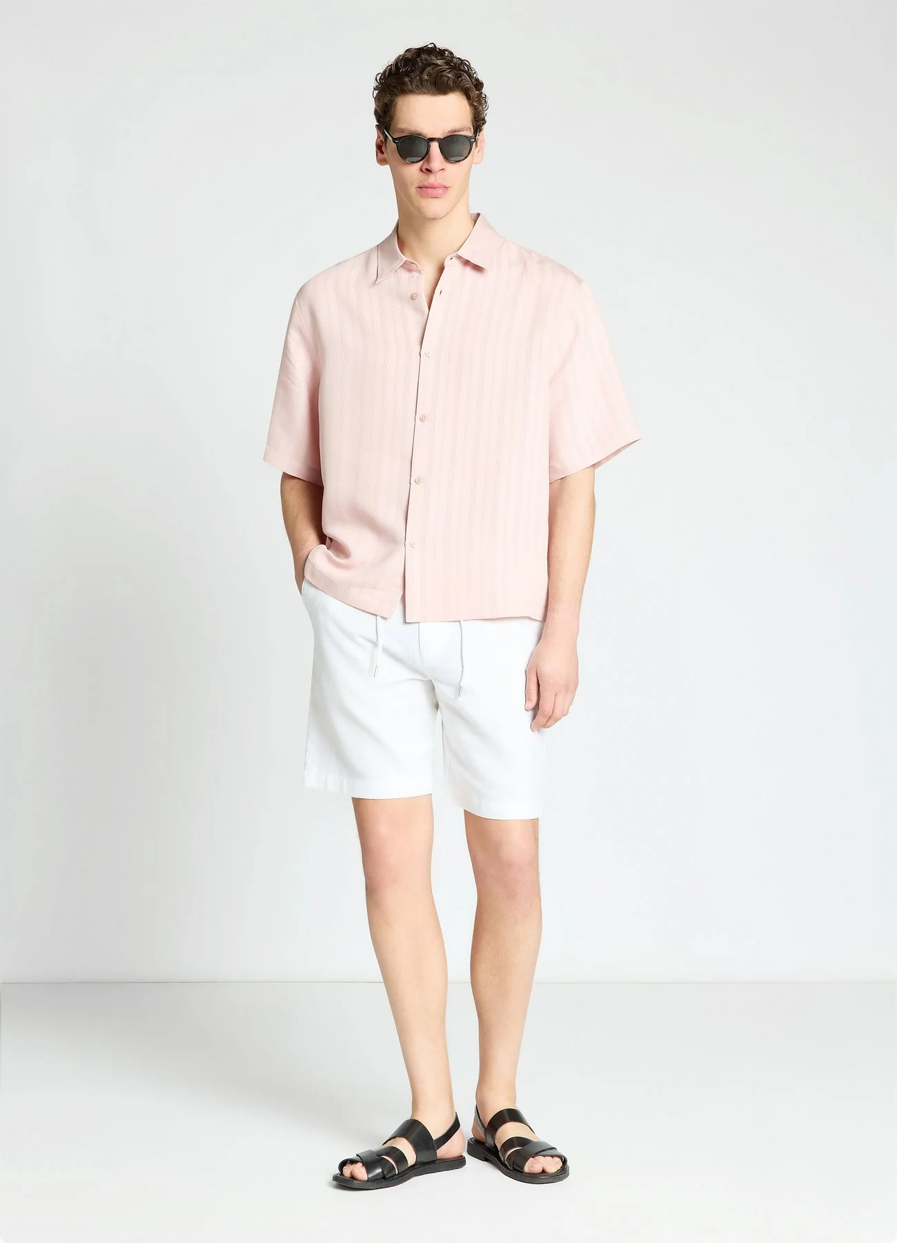 Pantaloncini bermuda misto lino