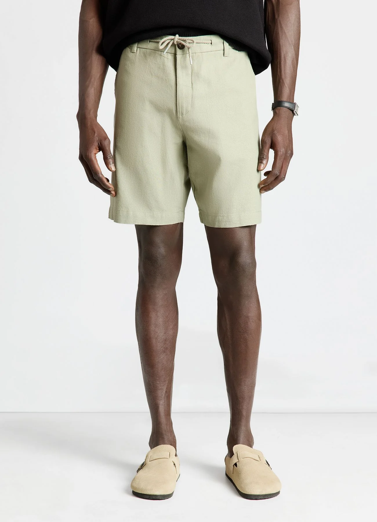 Pantaloncini bermuda misto lino