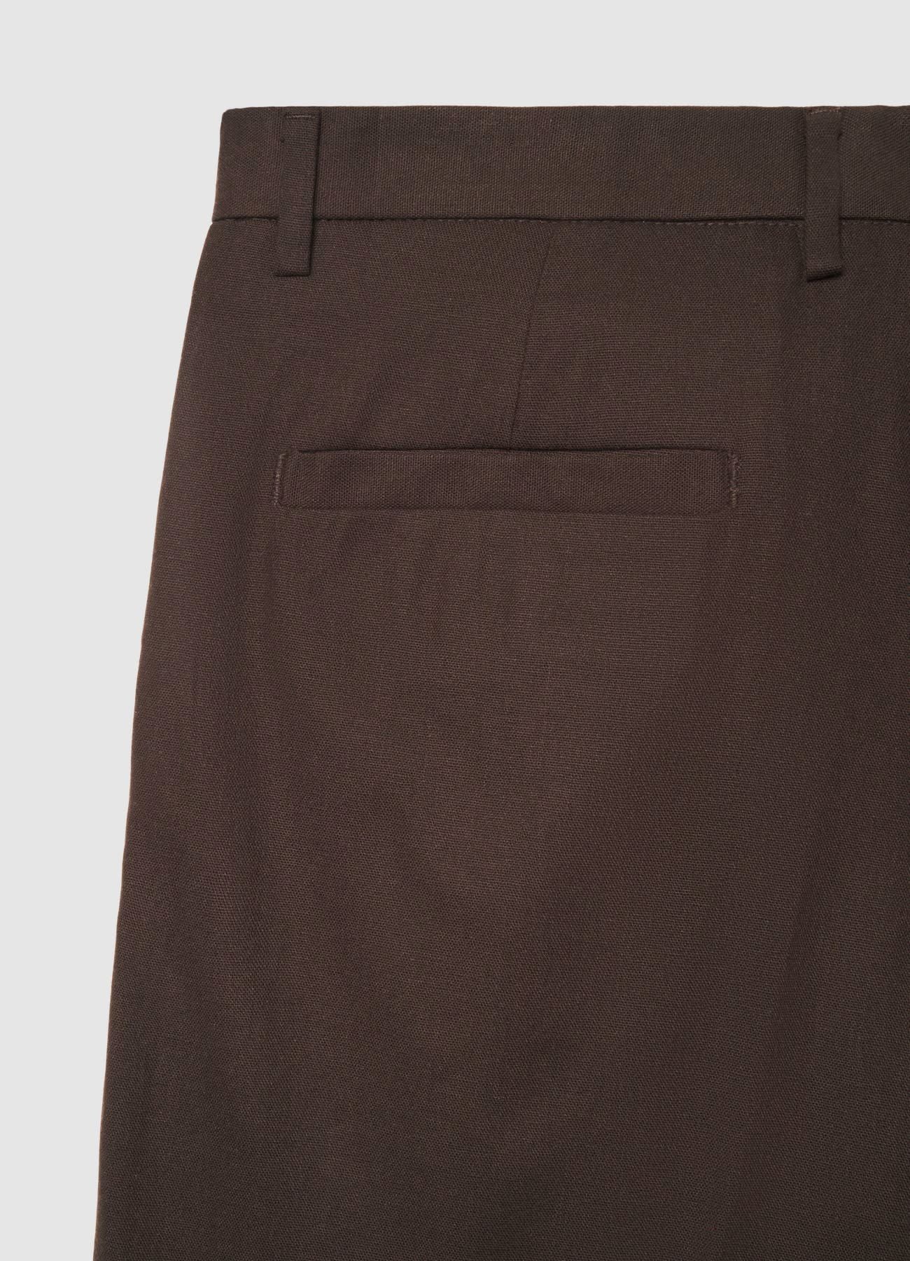 Pantaloncini bermuda tinta unita misto lino - Image 6