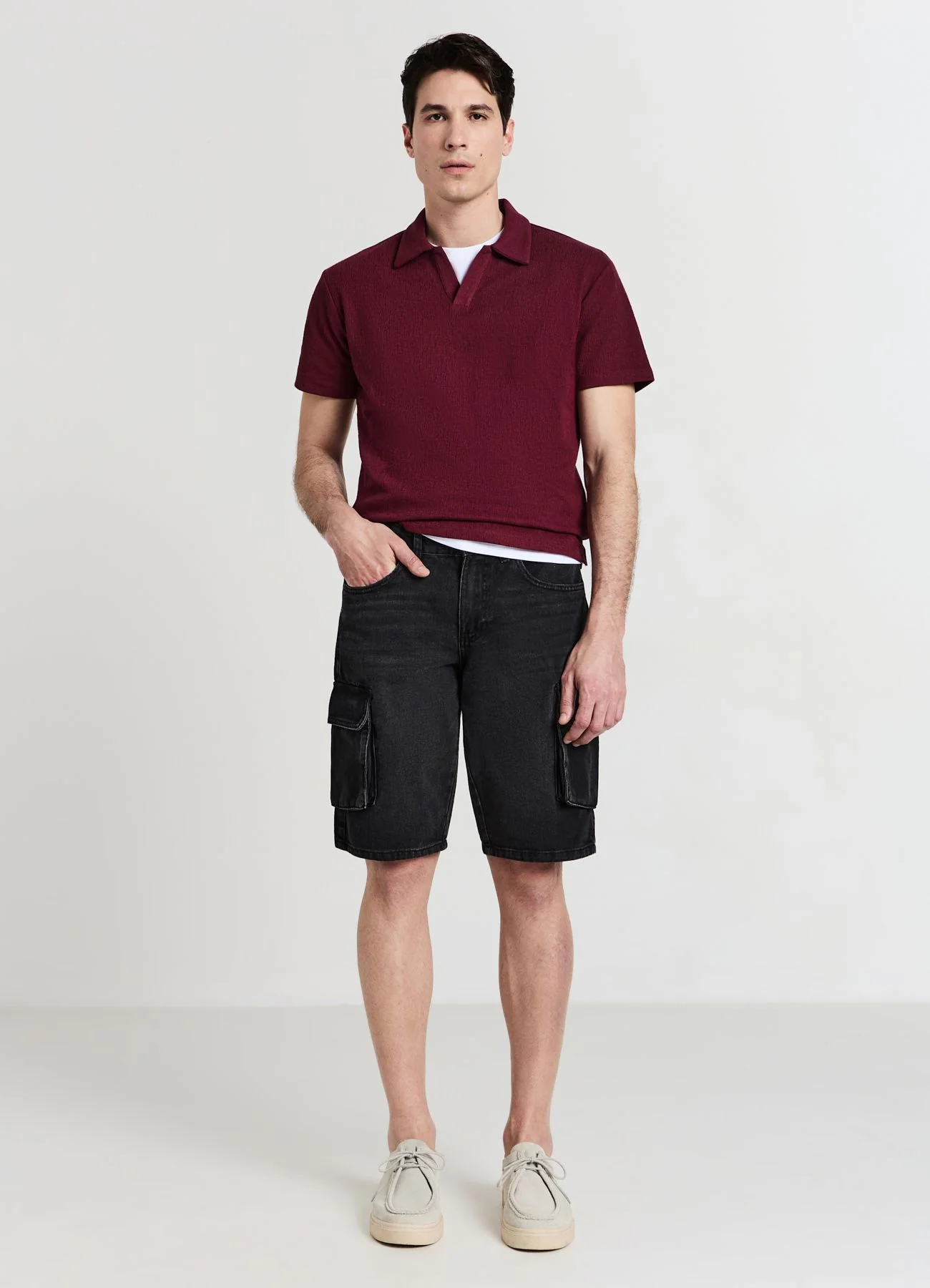 Pantaloncini cargo denim - Image 3
