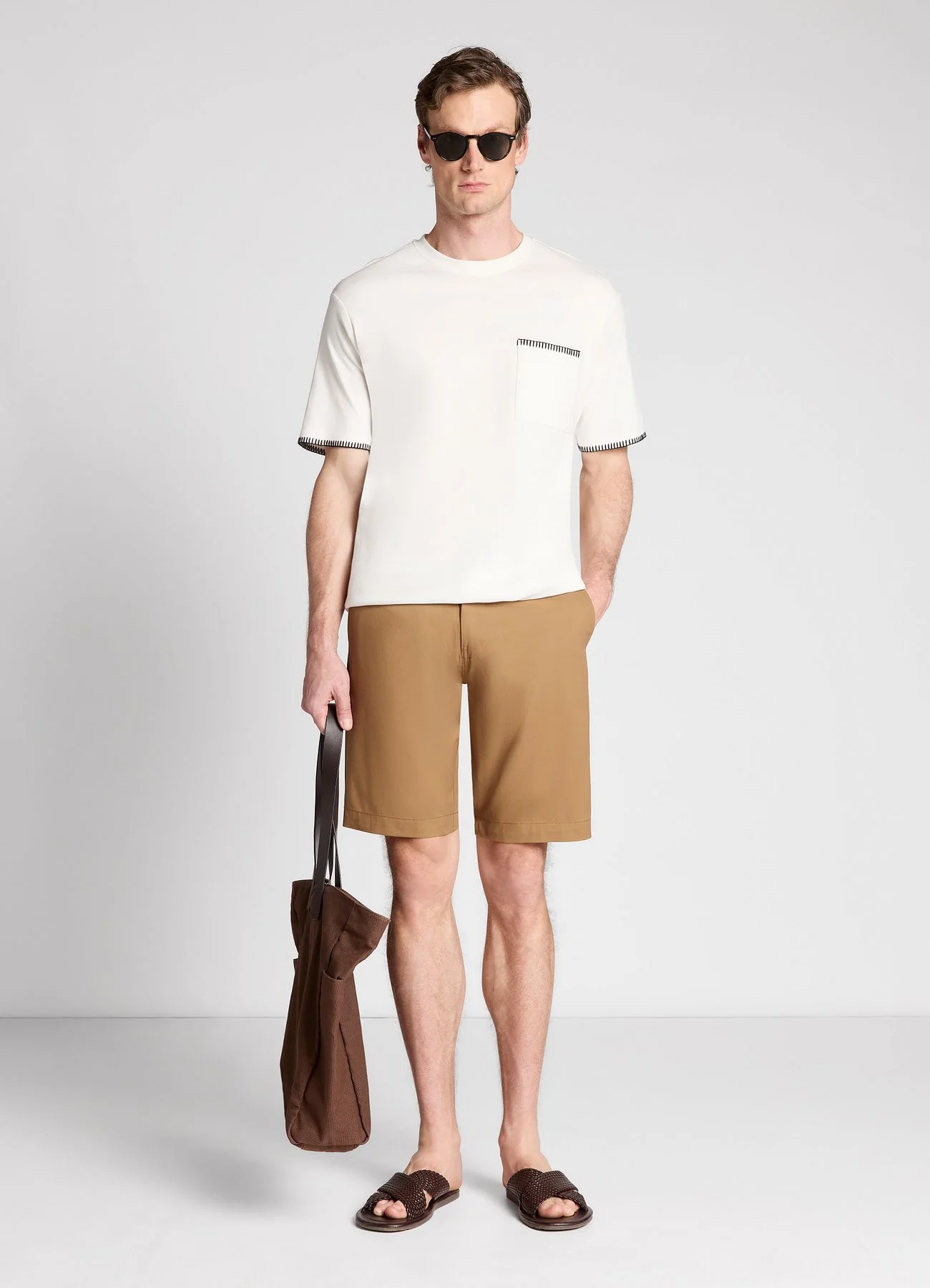 Pantaloncini chino a tinta unita - Image 2