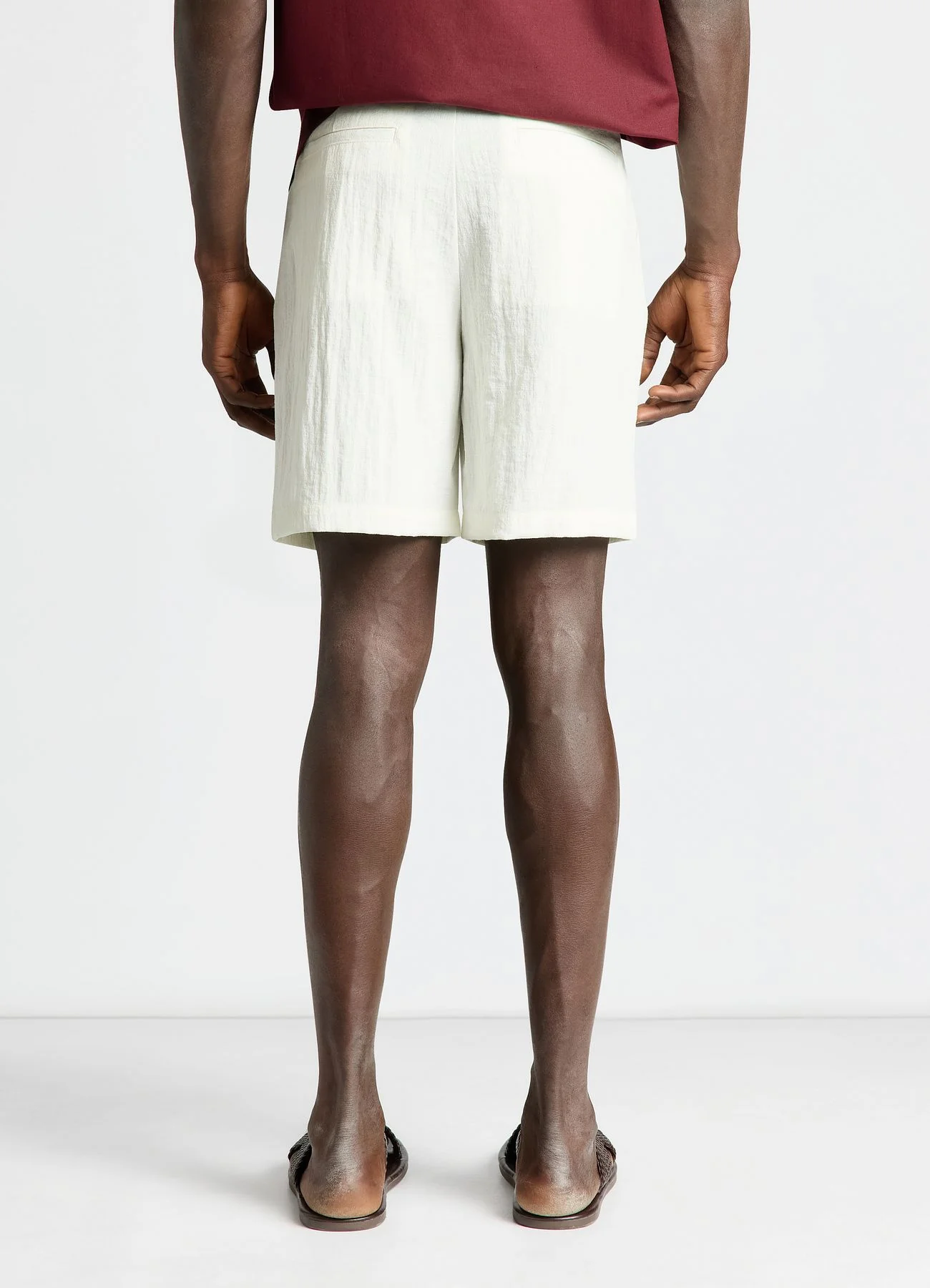 Pantaloncini chino effetto stropicciato
