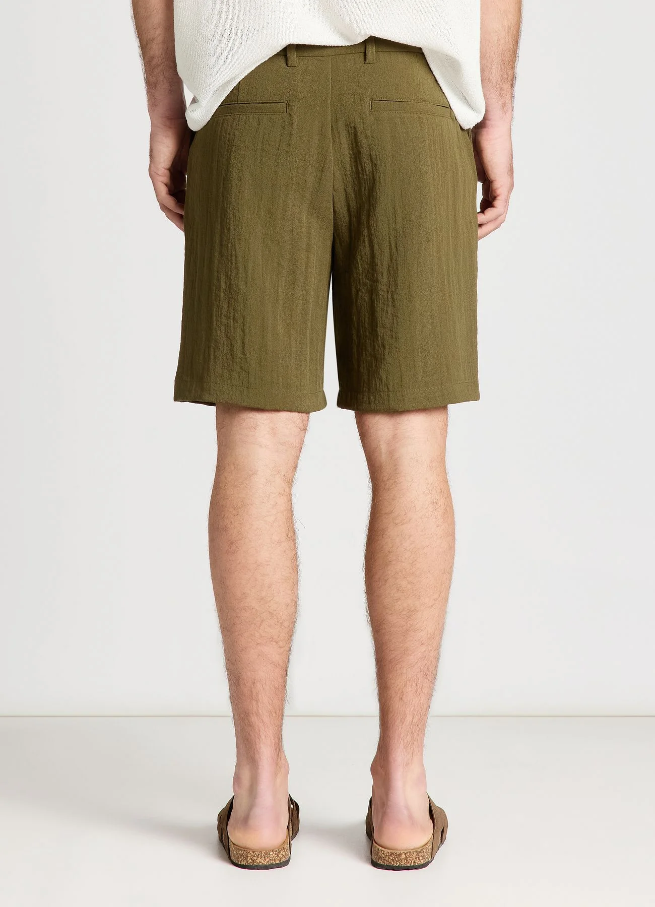 Pantaloncini chino effetto stropicciato - Image 3